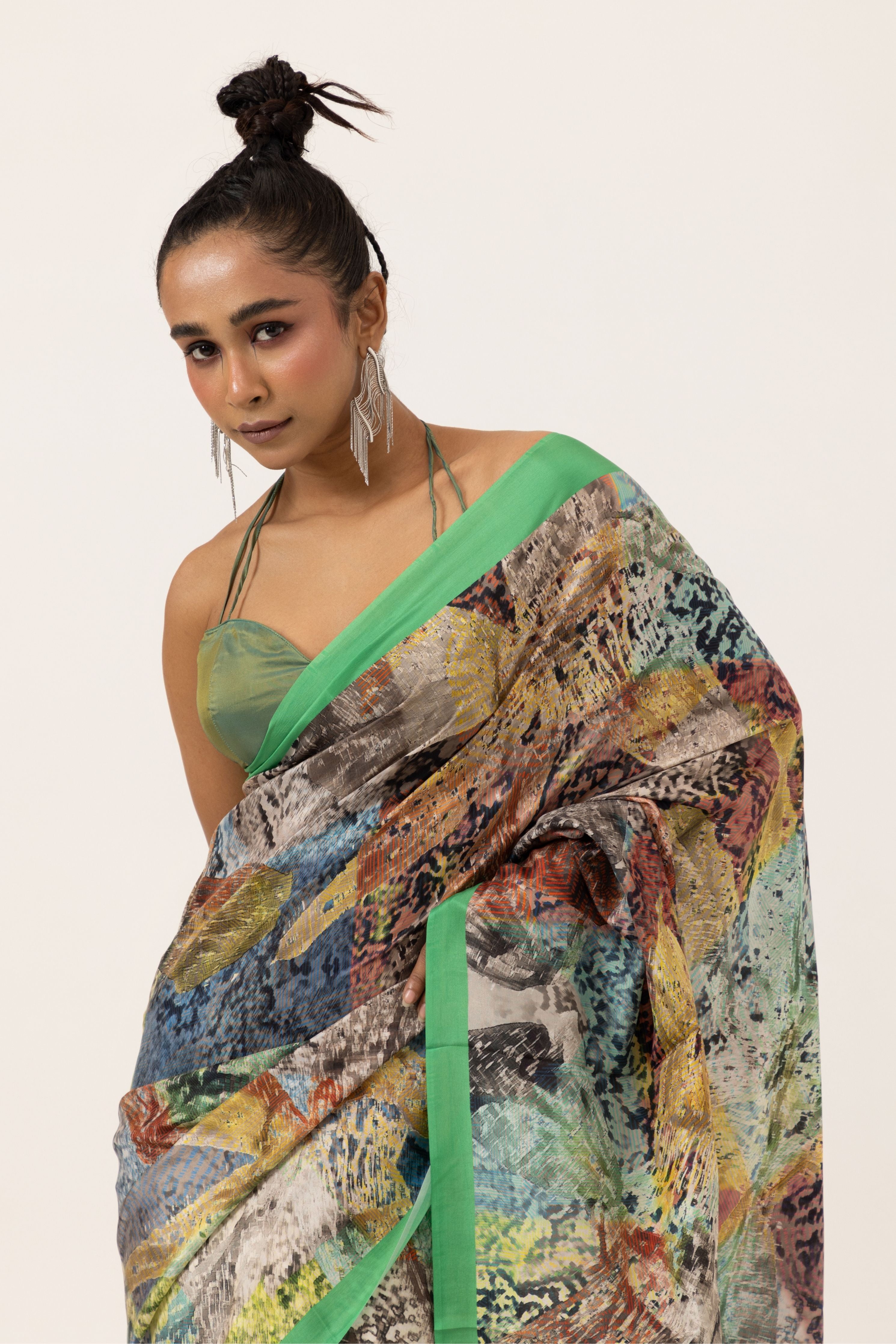Floral Drift Silk Saree