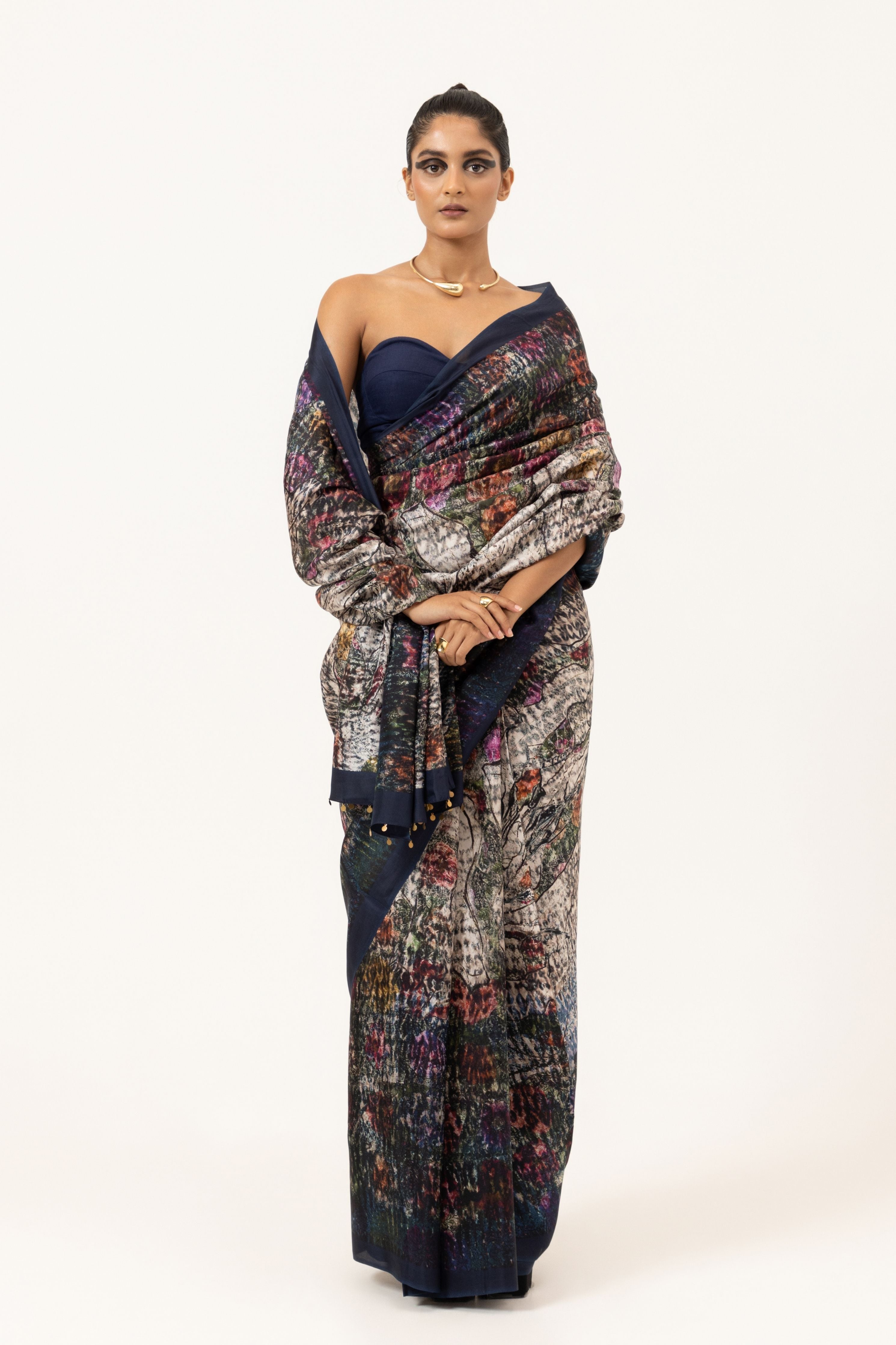 Whispering Bloom Silk Saree