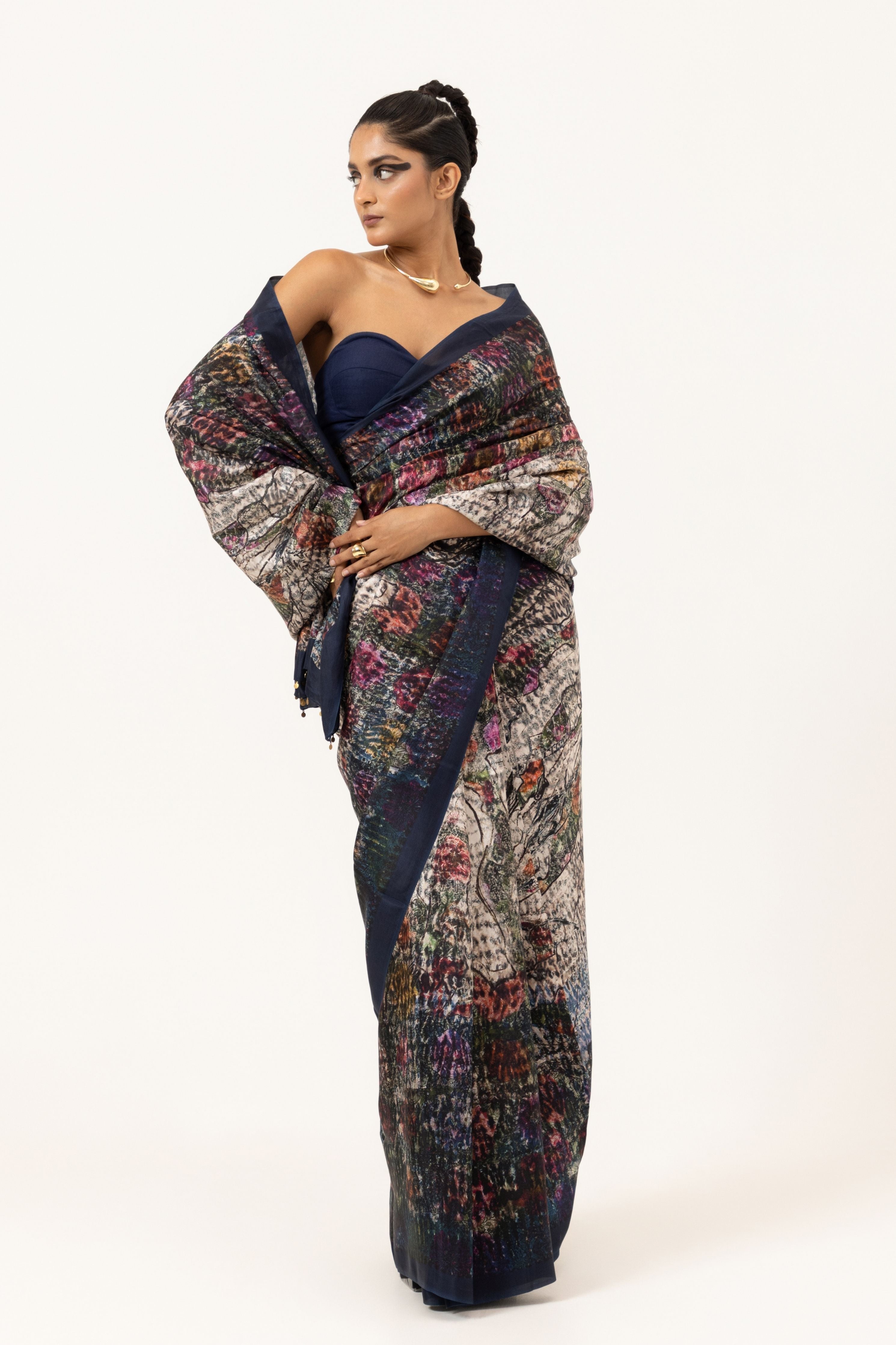 Whispering Bloom Silk Saree