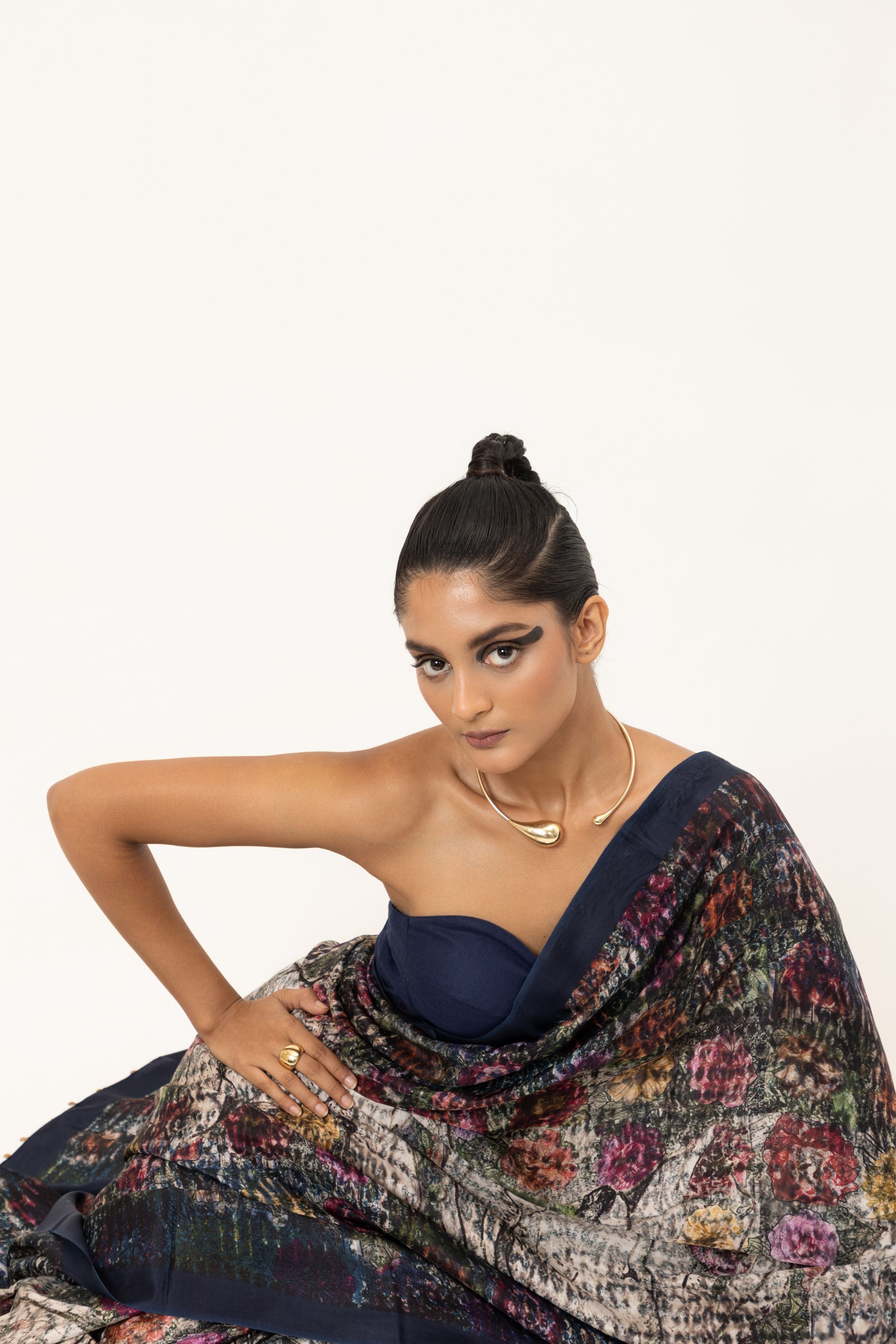 Whispering Bloom Silk Saree