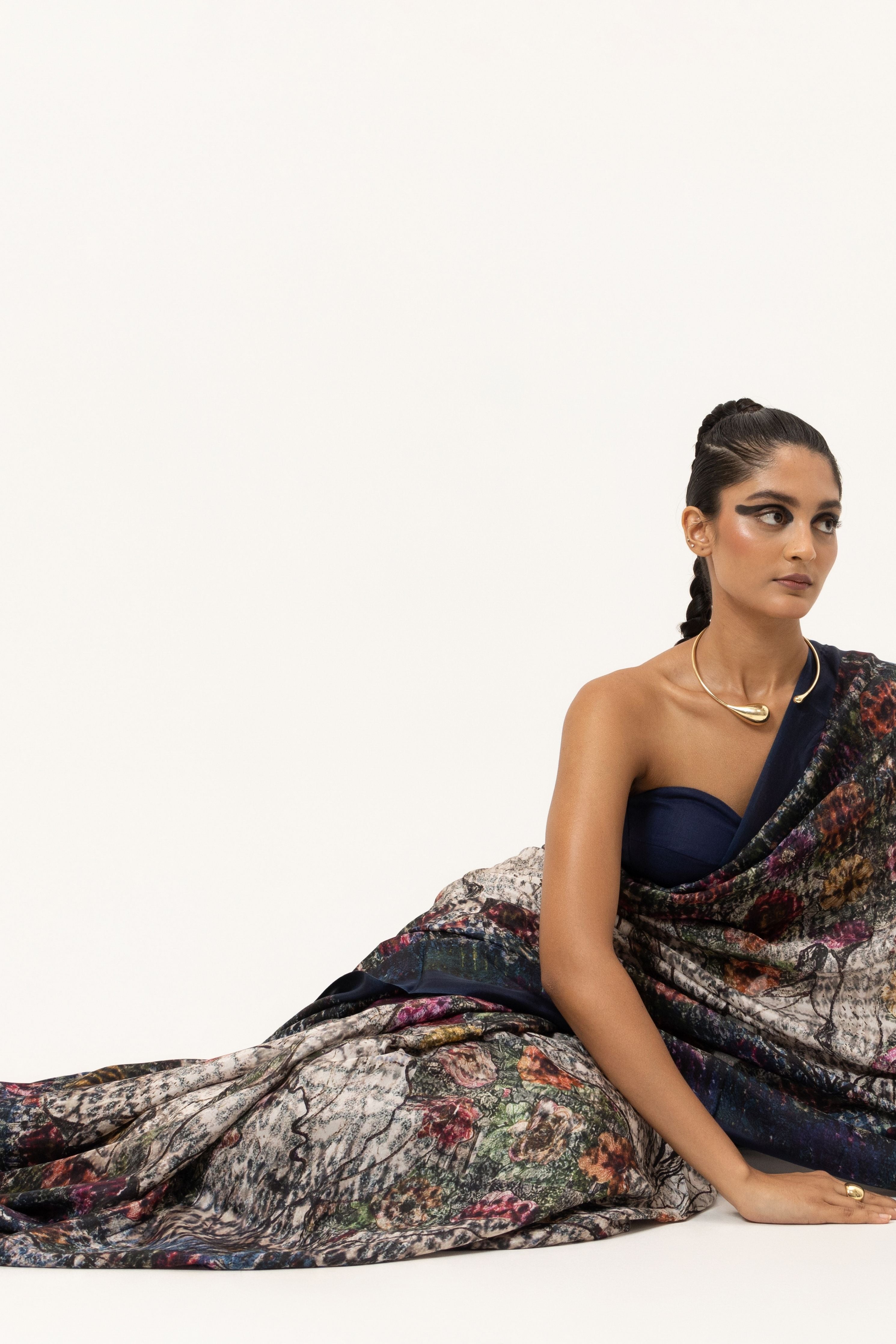 Whispering Bloom Silk Saree