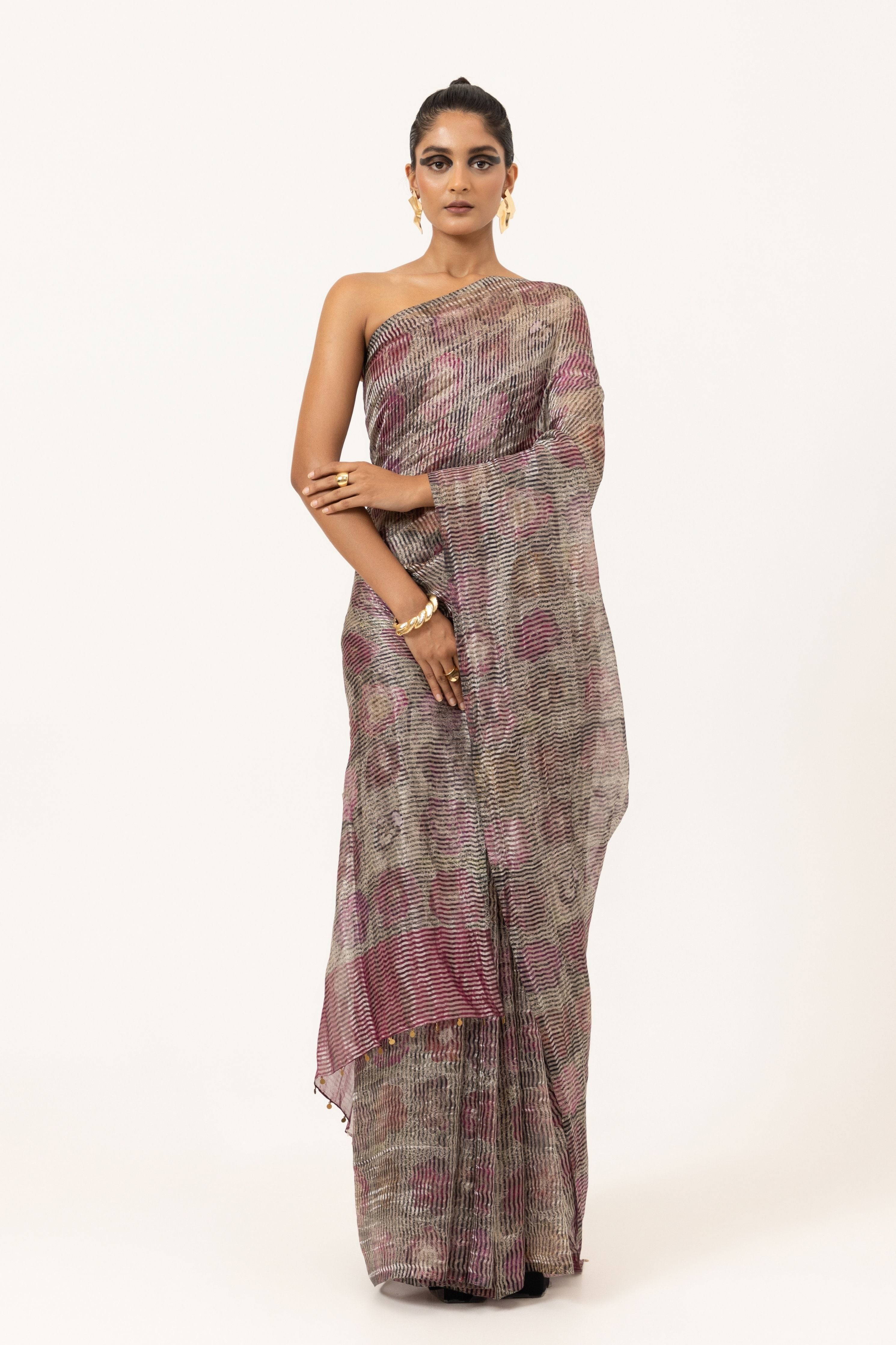 Floral Collage Silk Saree