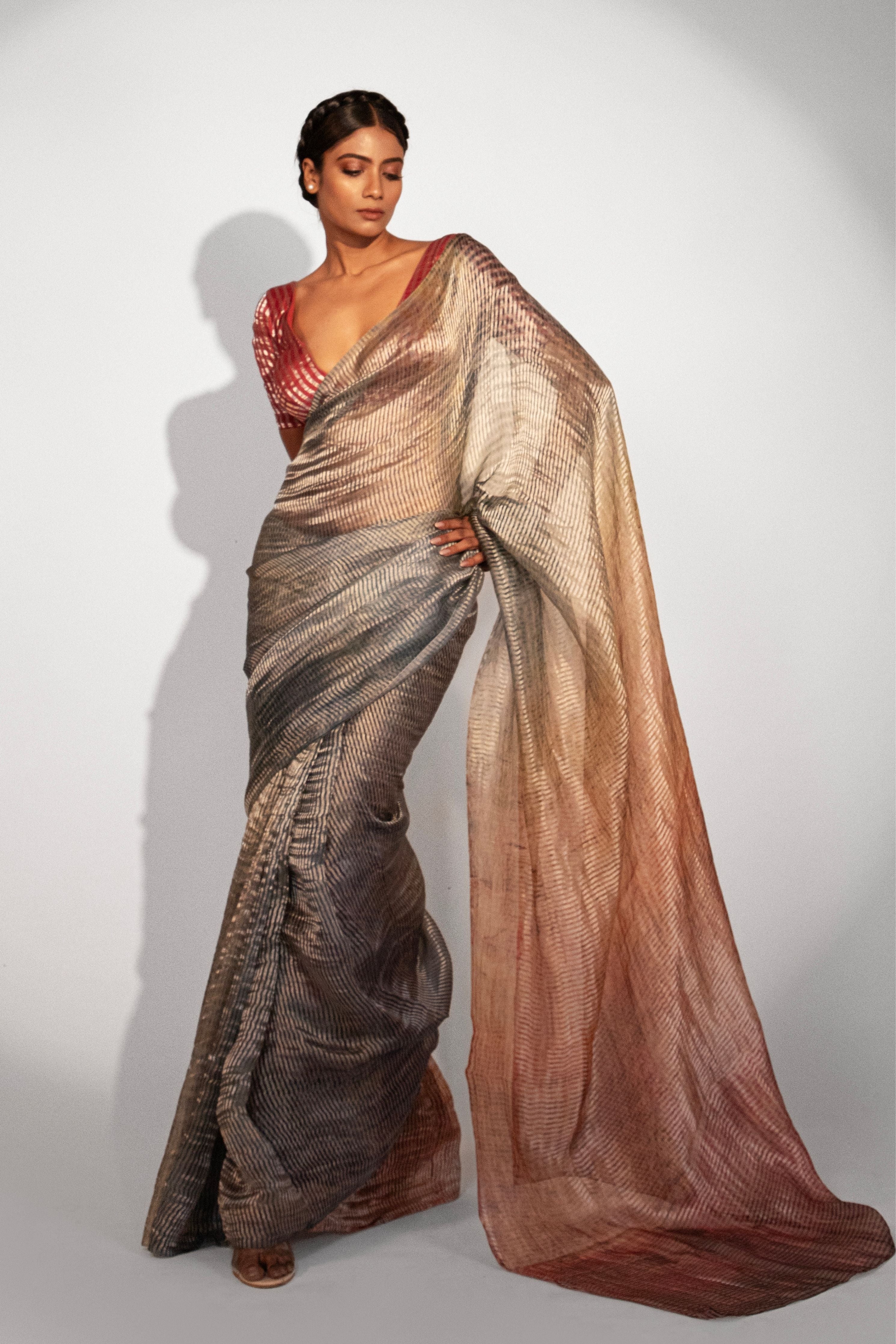 Sunset Symphony Ombre Saree