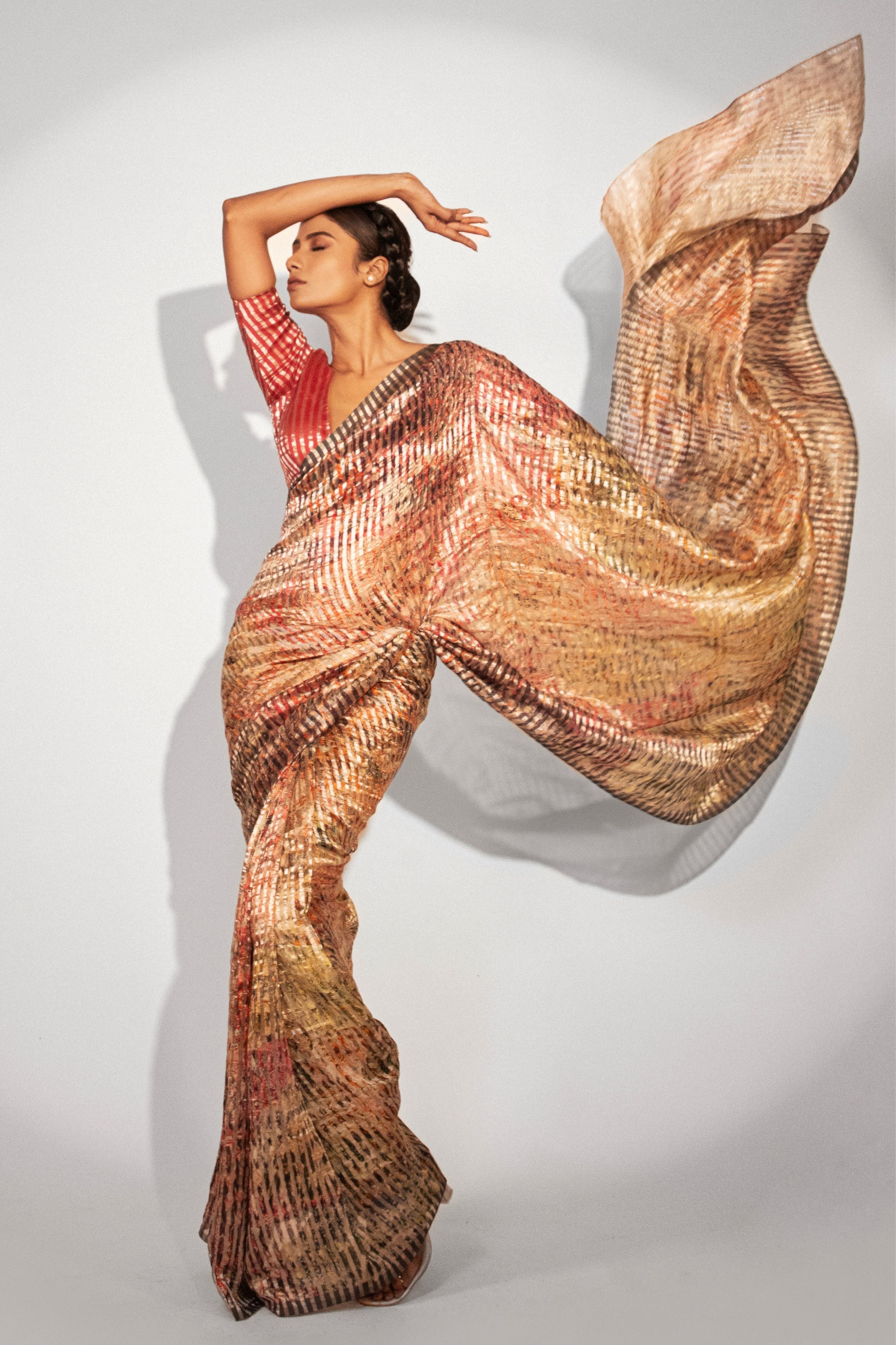 Blossom Mirage Floral Silk Saree