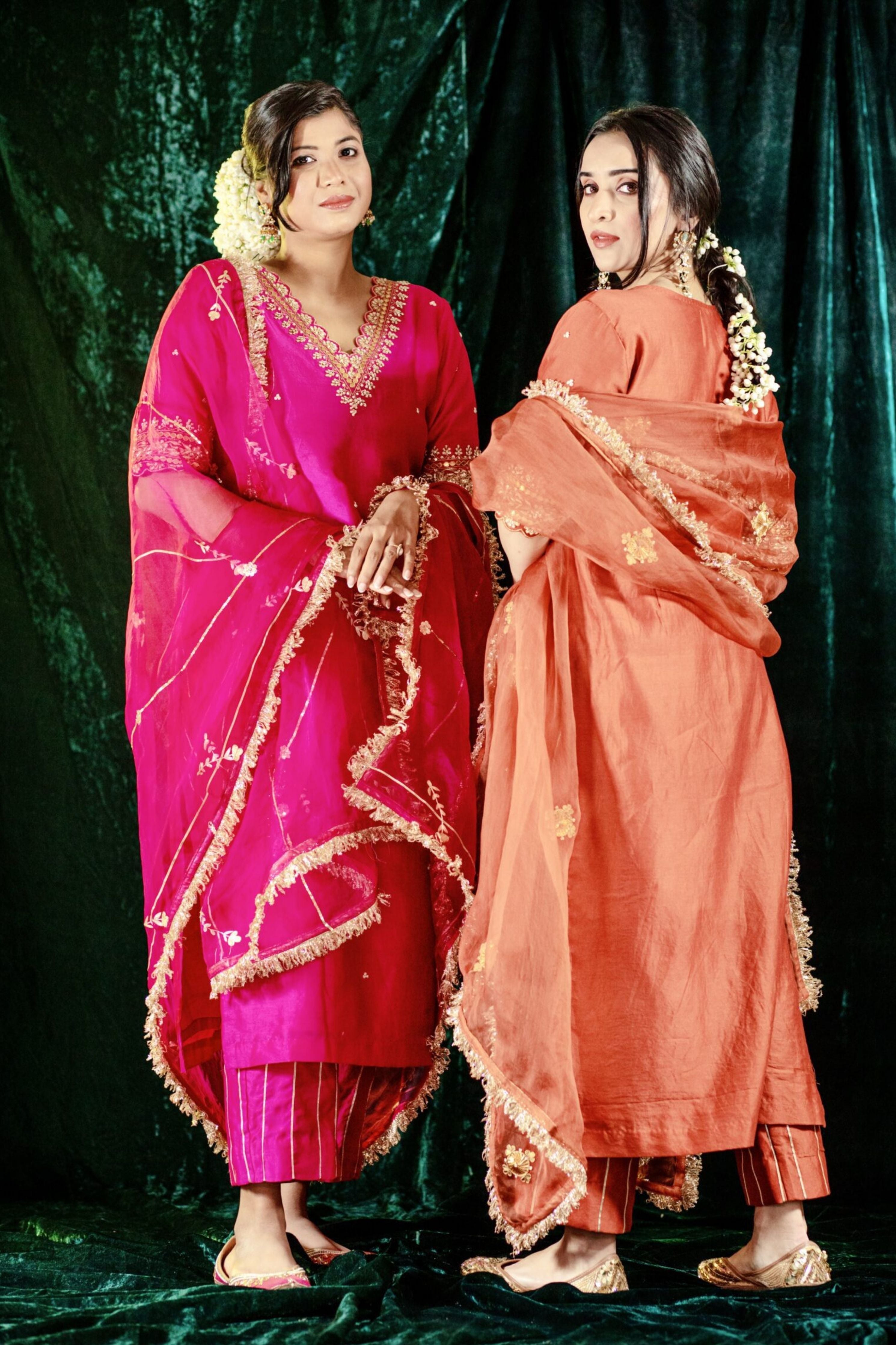 Fuchsia Gotta Patti Kurta set
