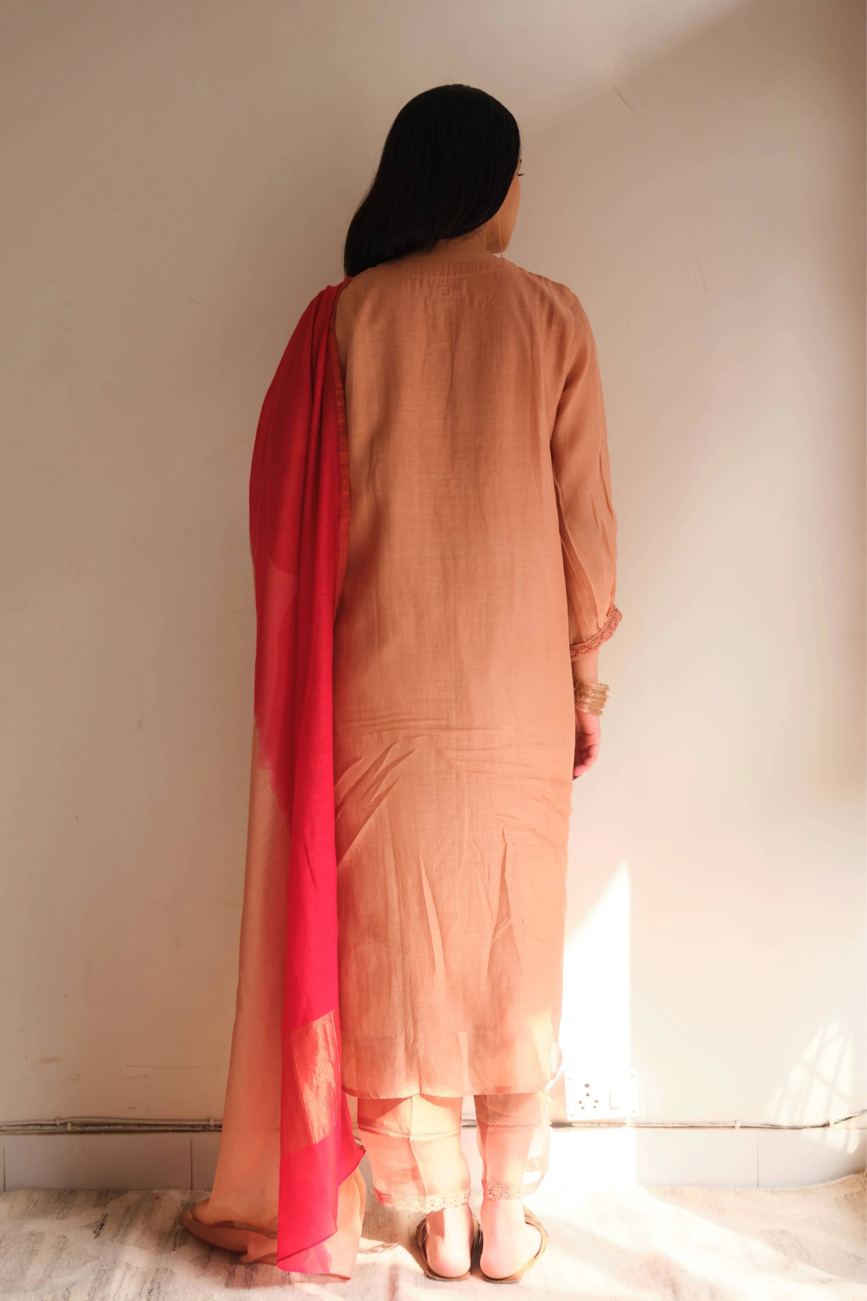 Salmon Kurta Set