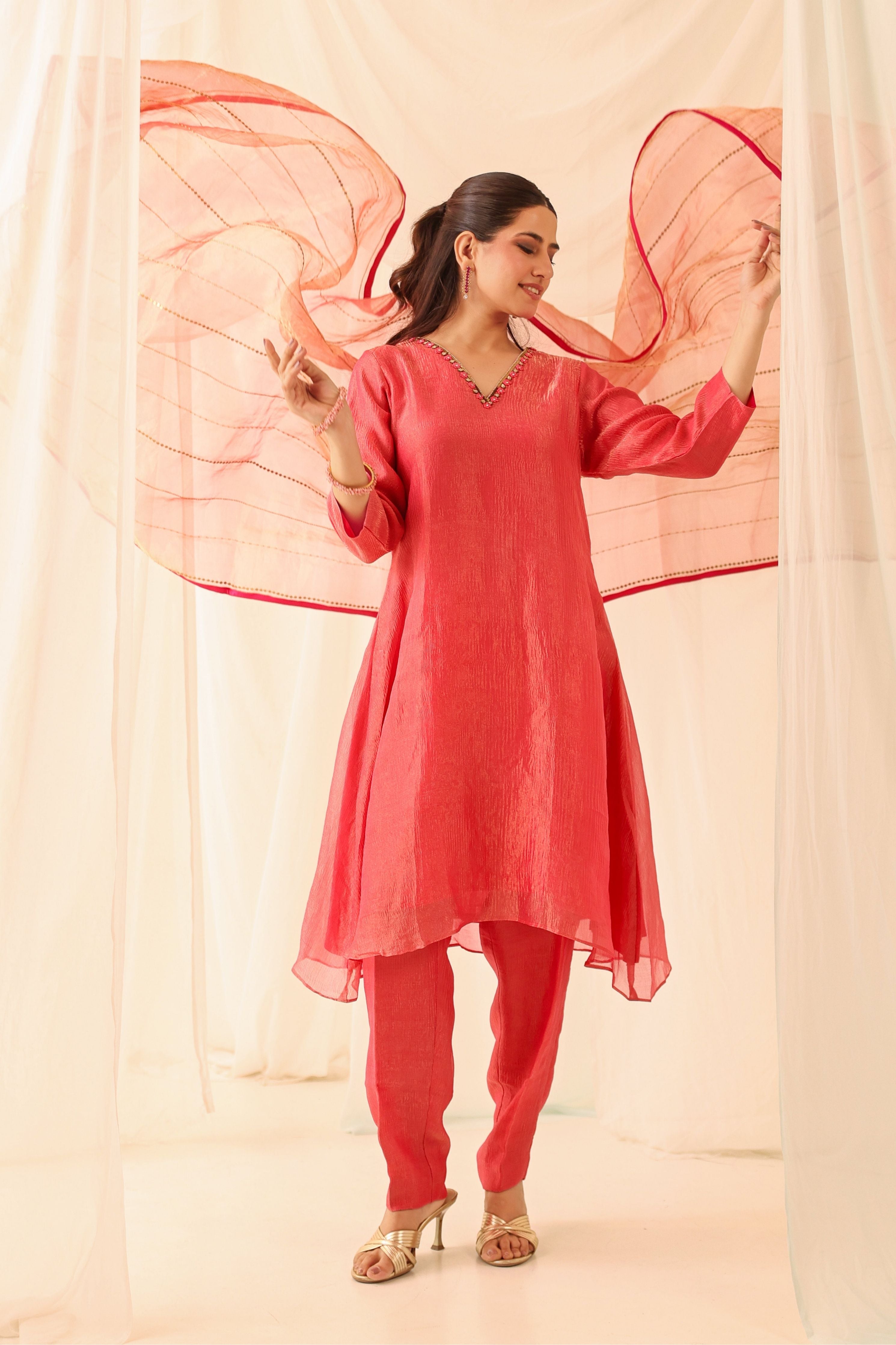 Fuchsia Pink Kurta Set