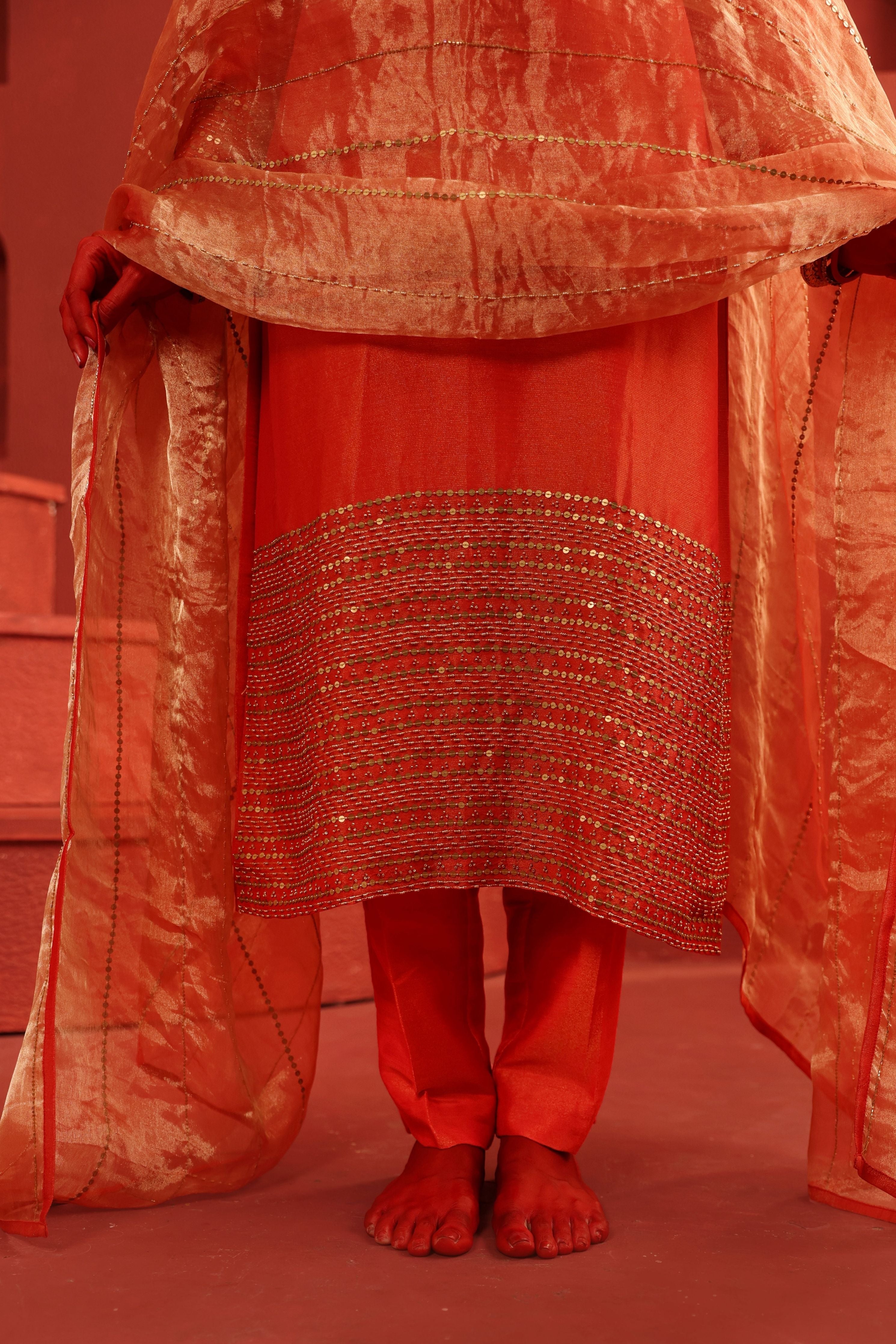 Classic Red Kurta Set