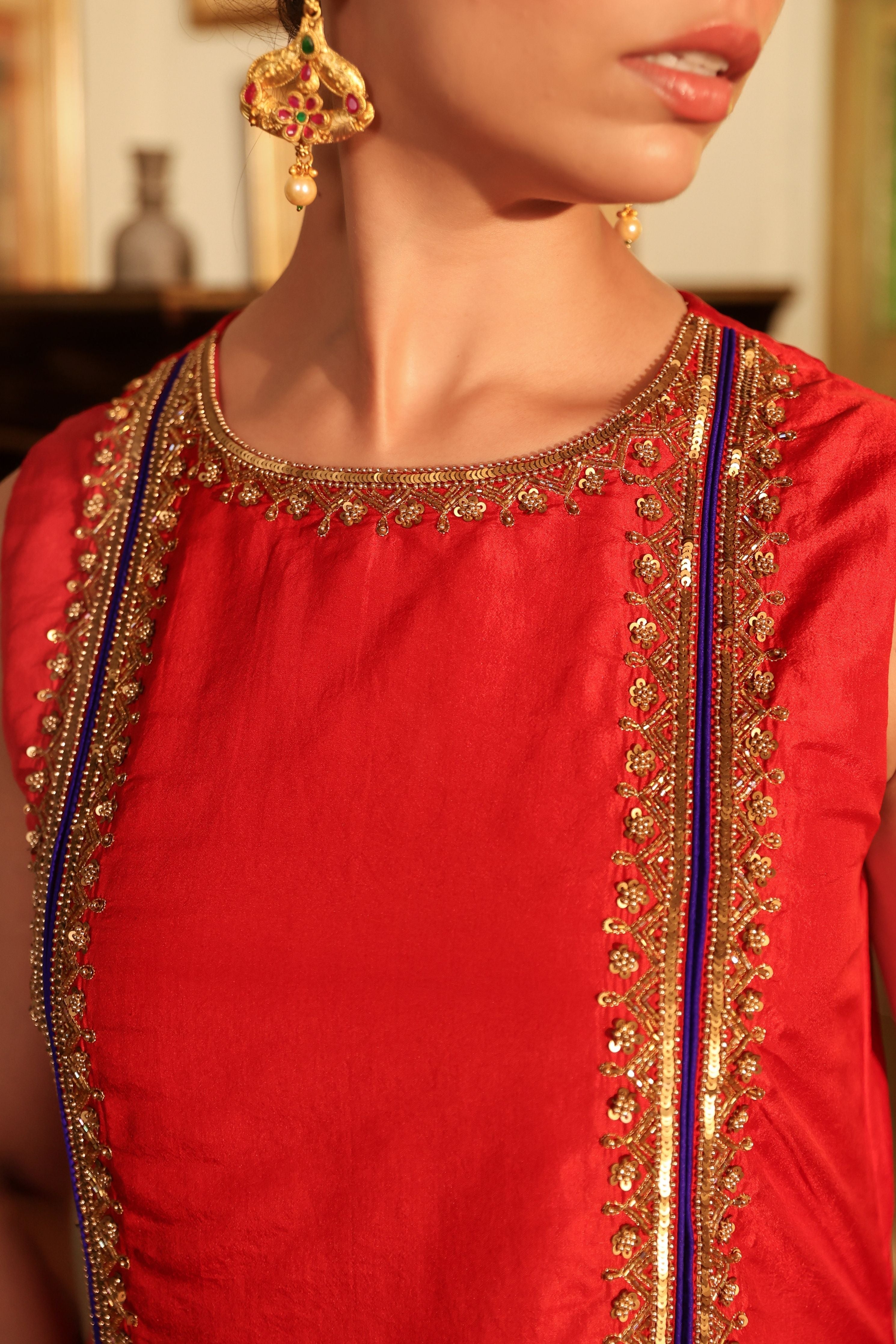 Jamuni Neel Kurta With Pants