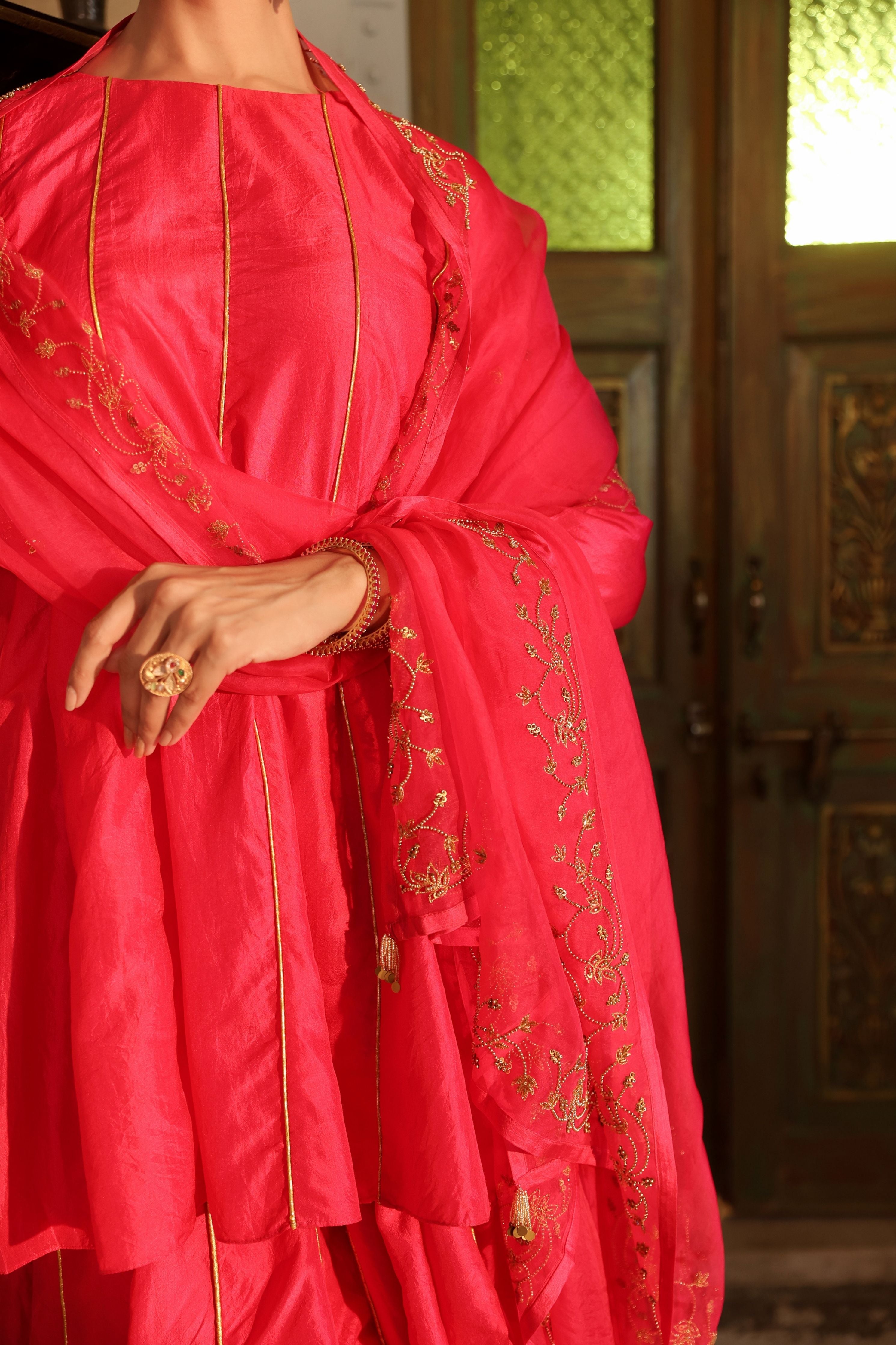 Fuschia Sharara Set