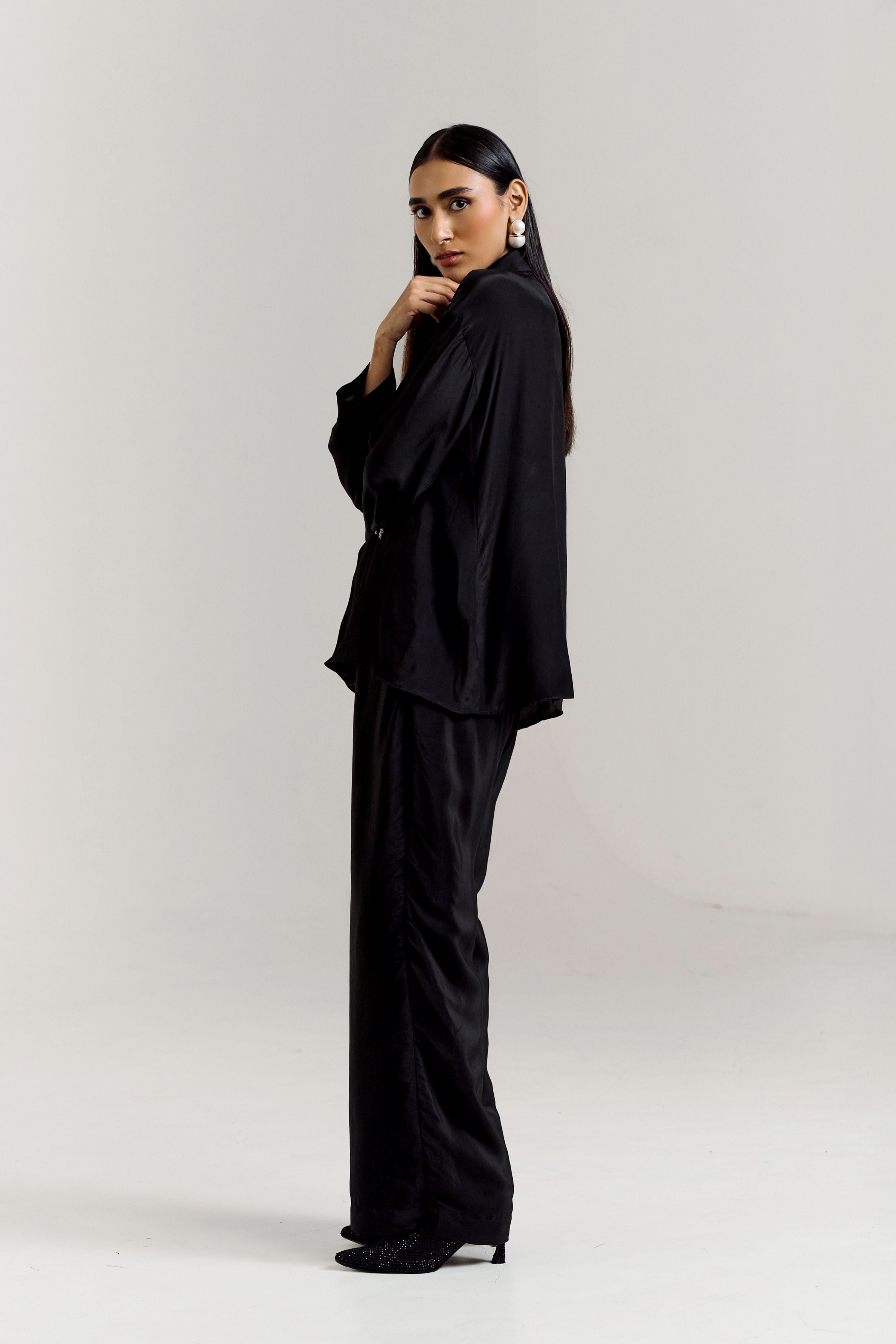Black Scatter Shirt Coord