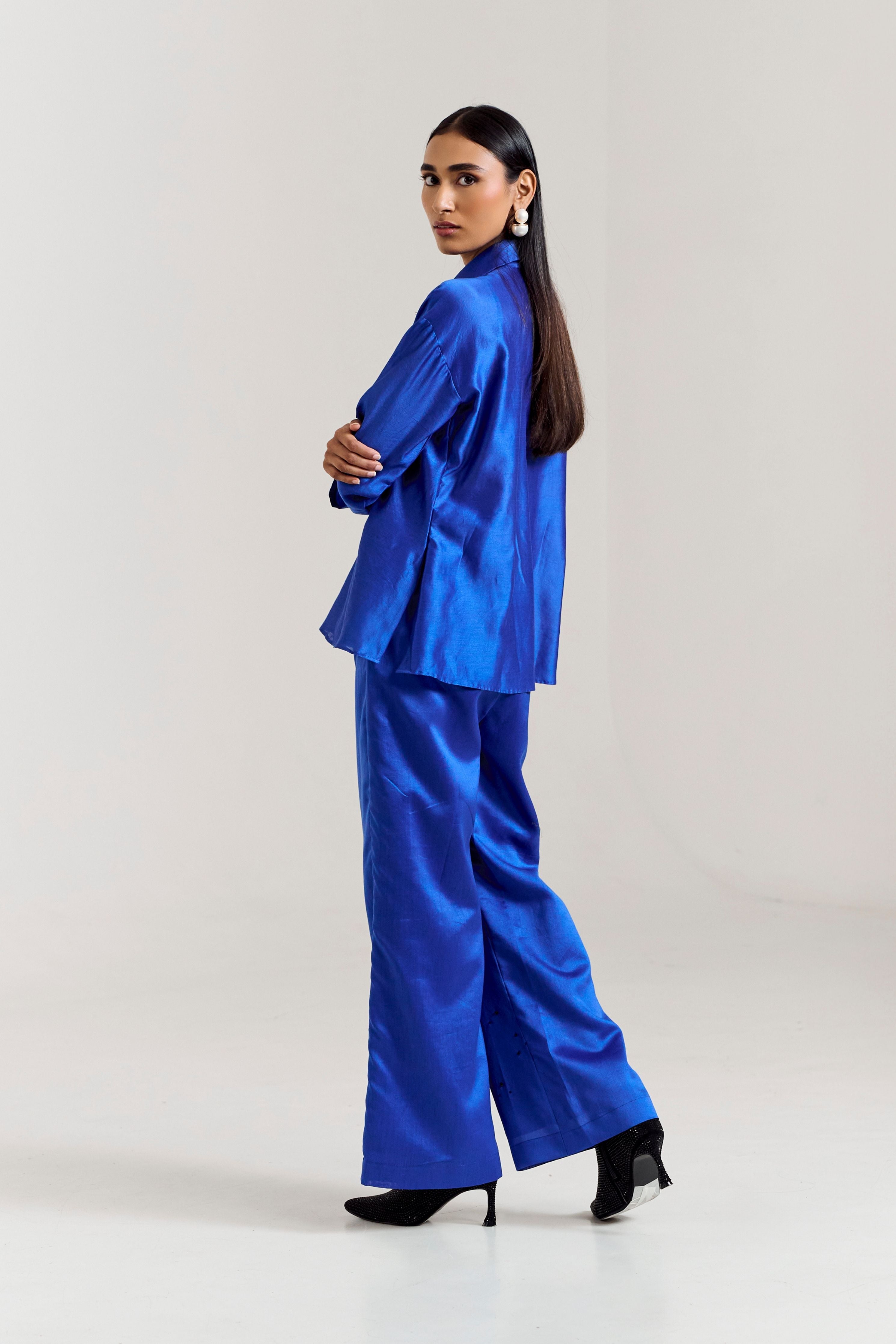 Blue Scatter Shirt Coord