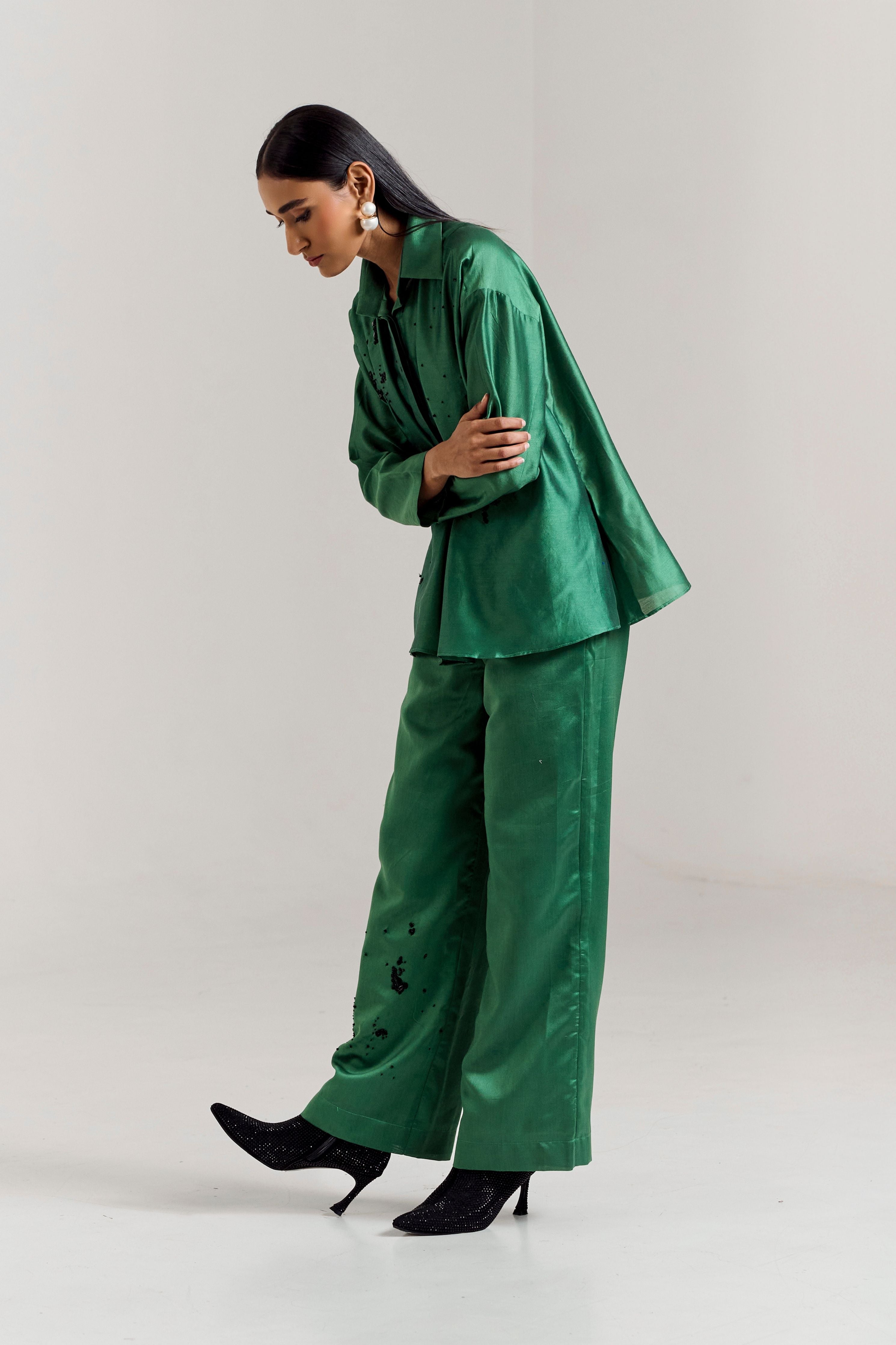 Green Scatter Shirt Coord