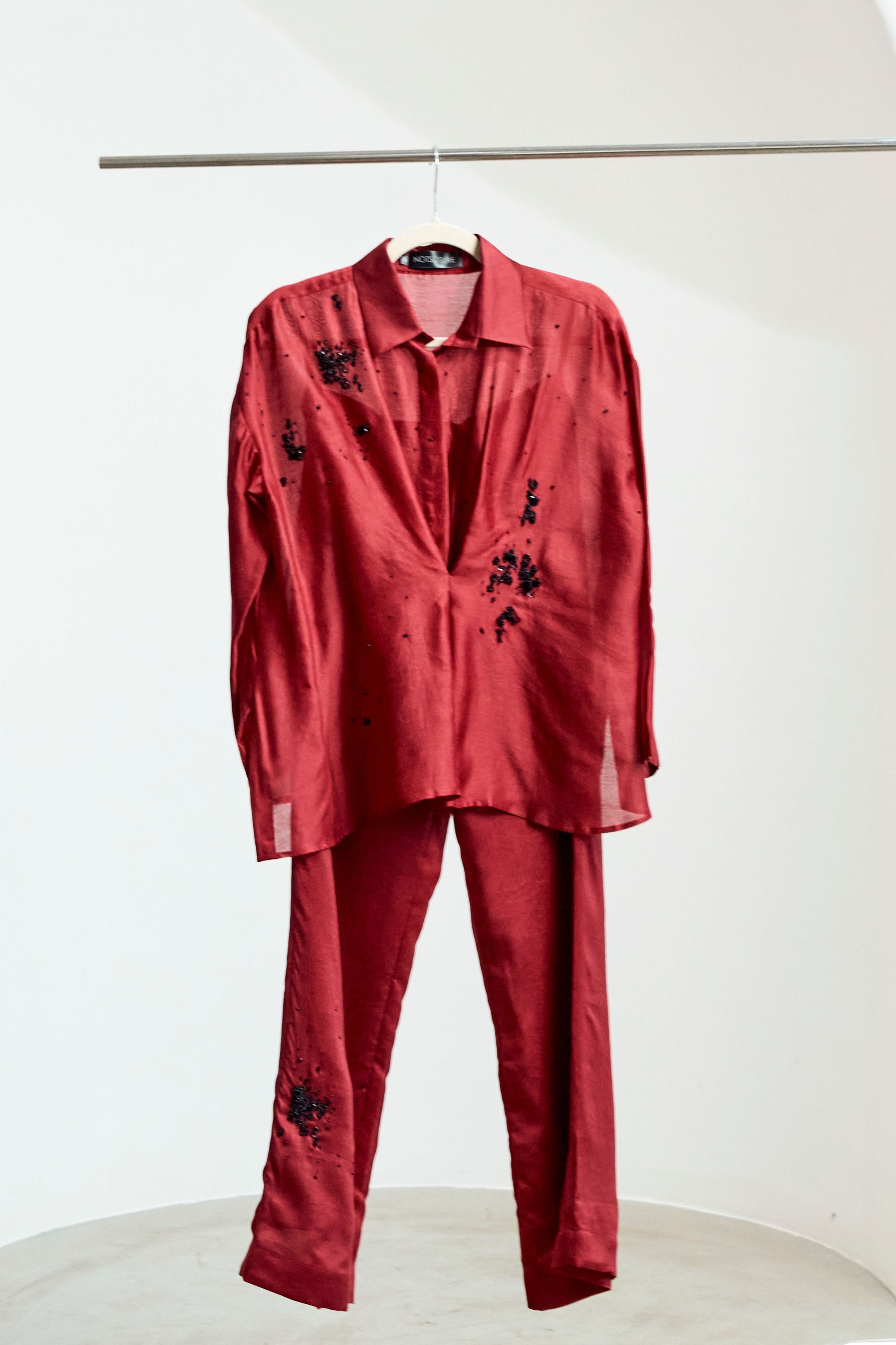 Red Scatter Shirt Coord