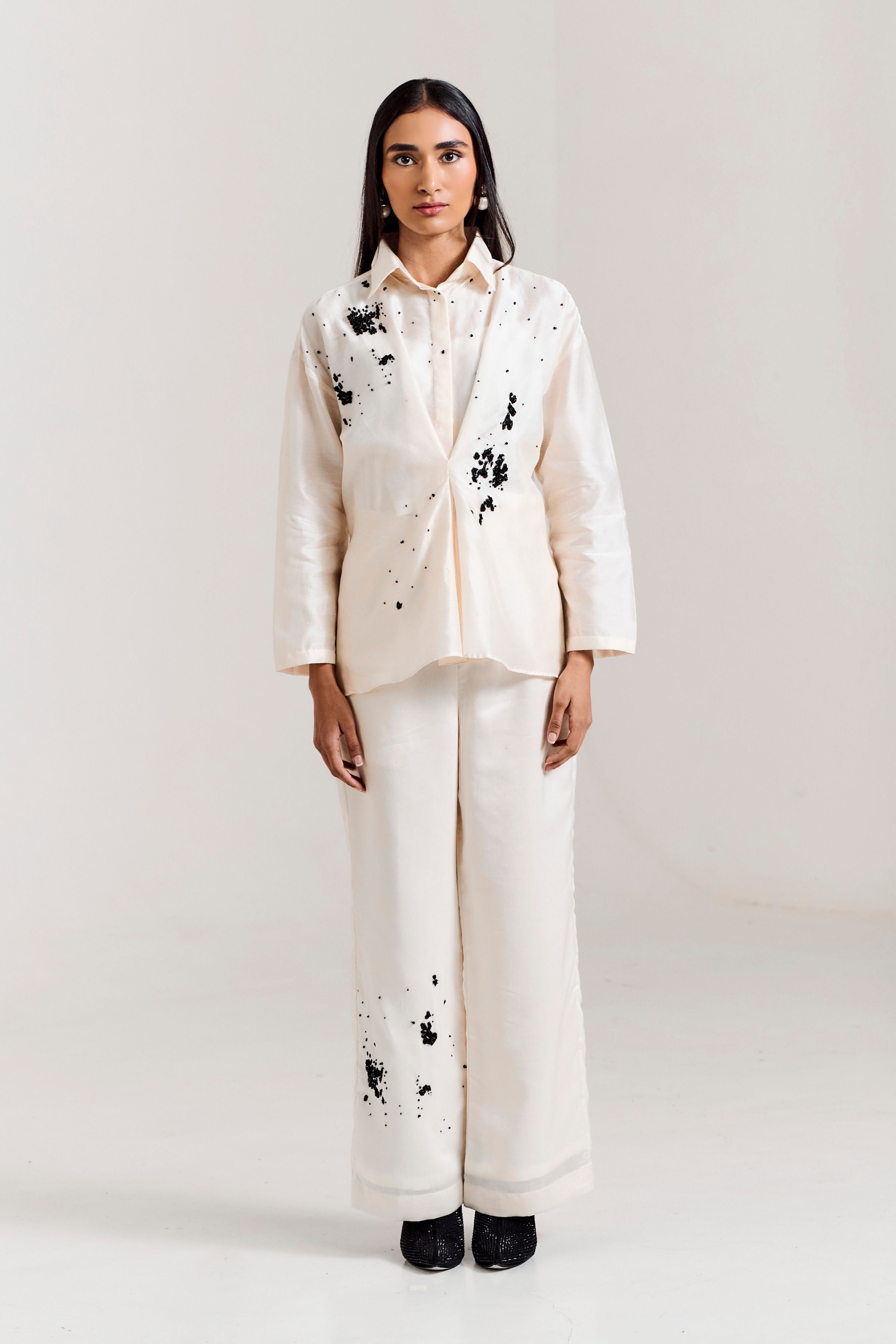 White Scatter Shirt Coord