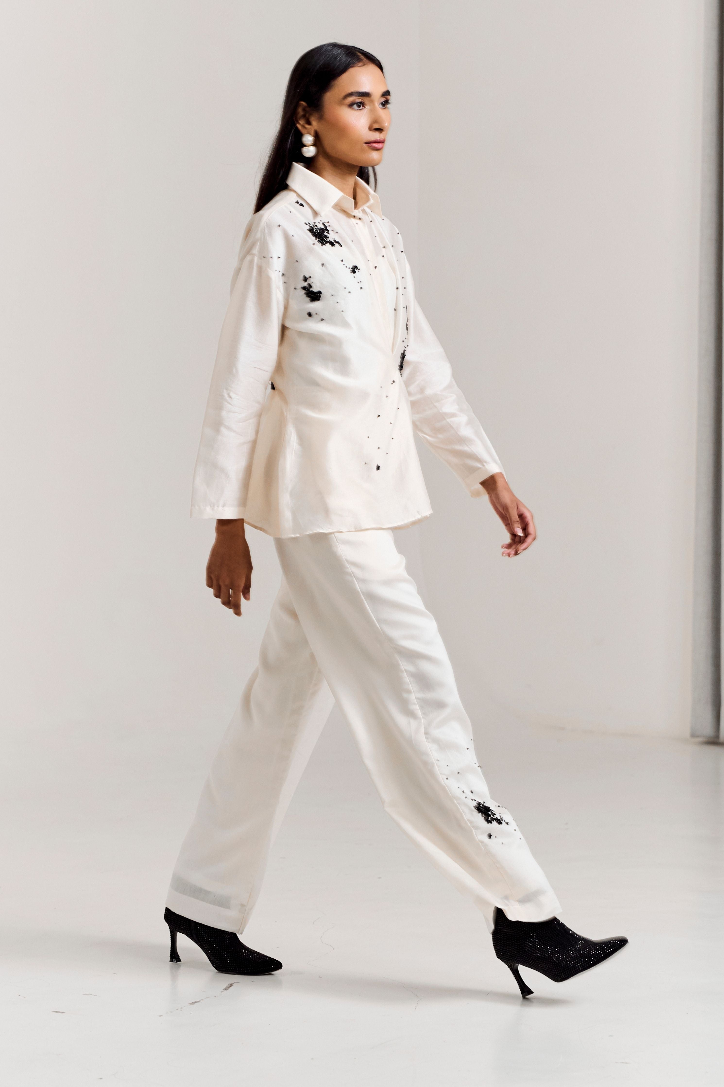 White Scatter Shirt Coord