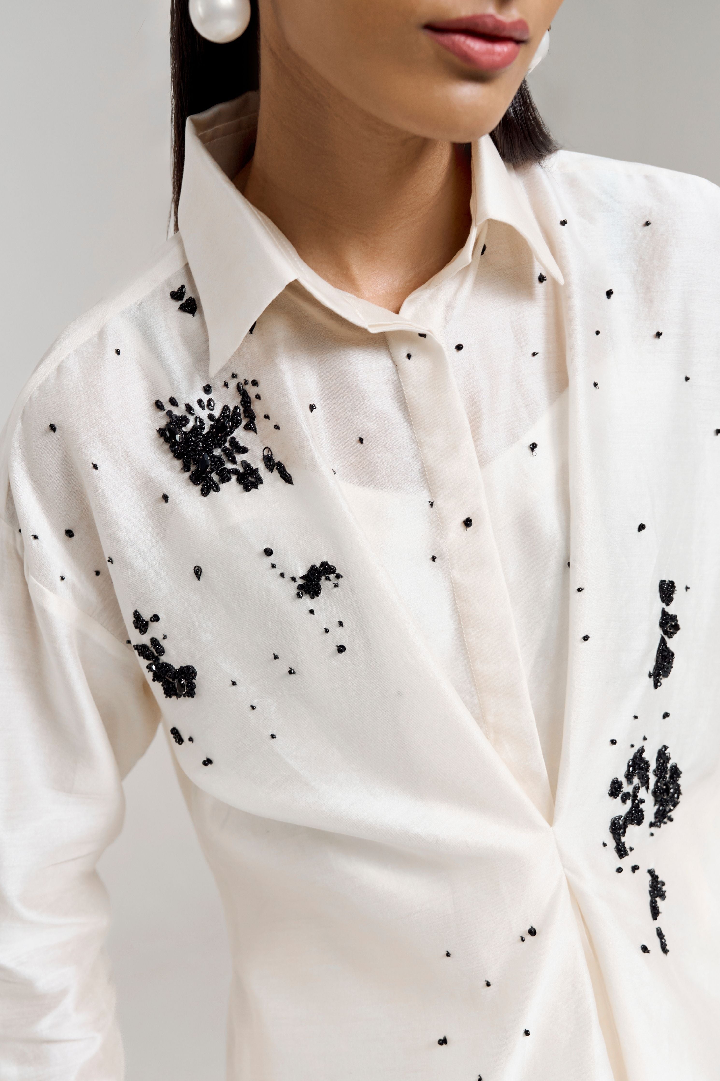 White Scatter Shirt Coord