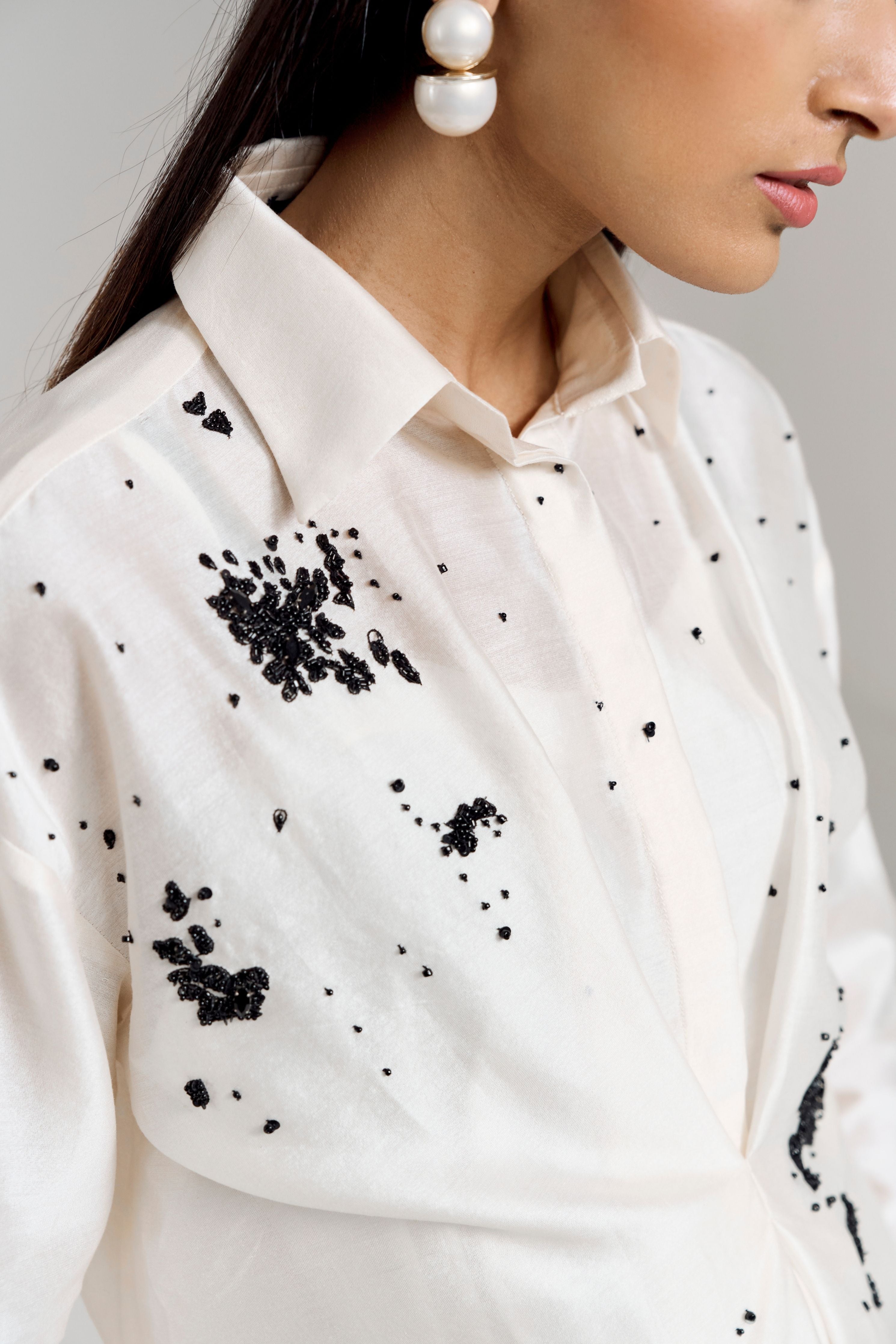 White Scatter Shirt Coord