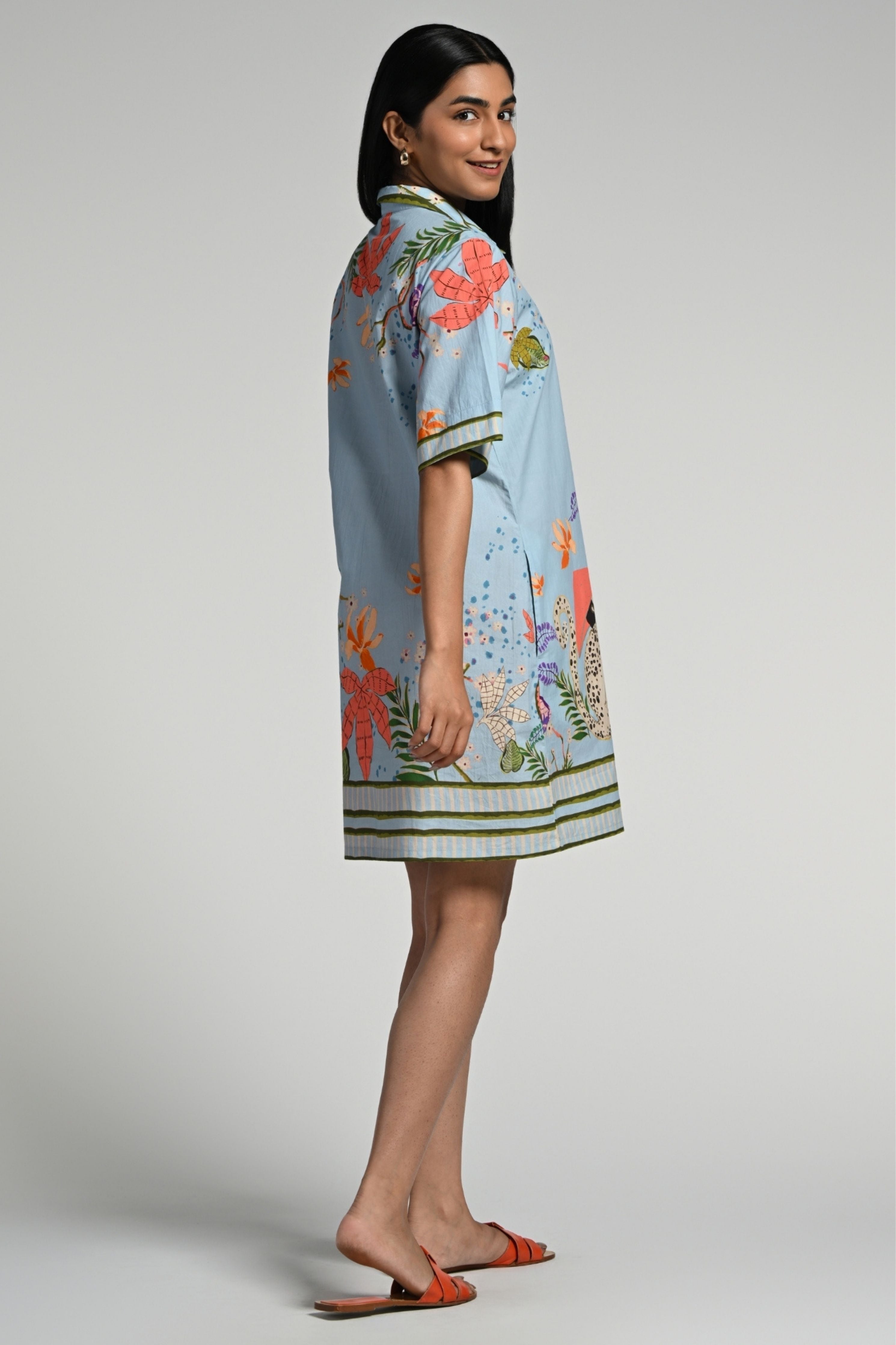 Monkey Pop Cotton Dress