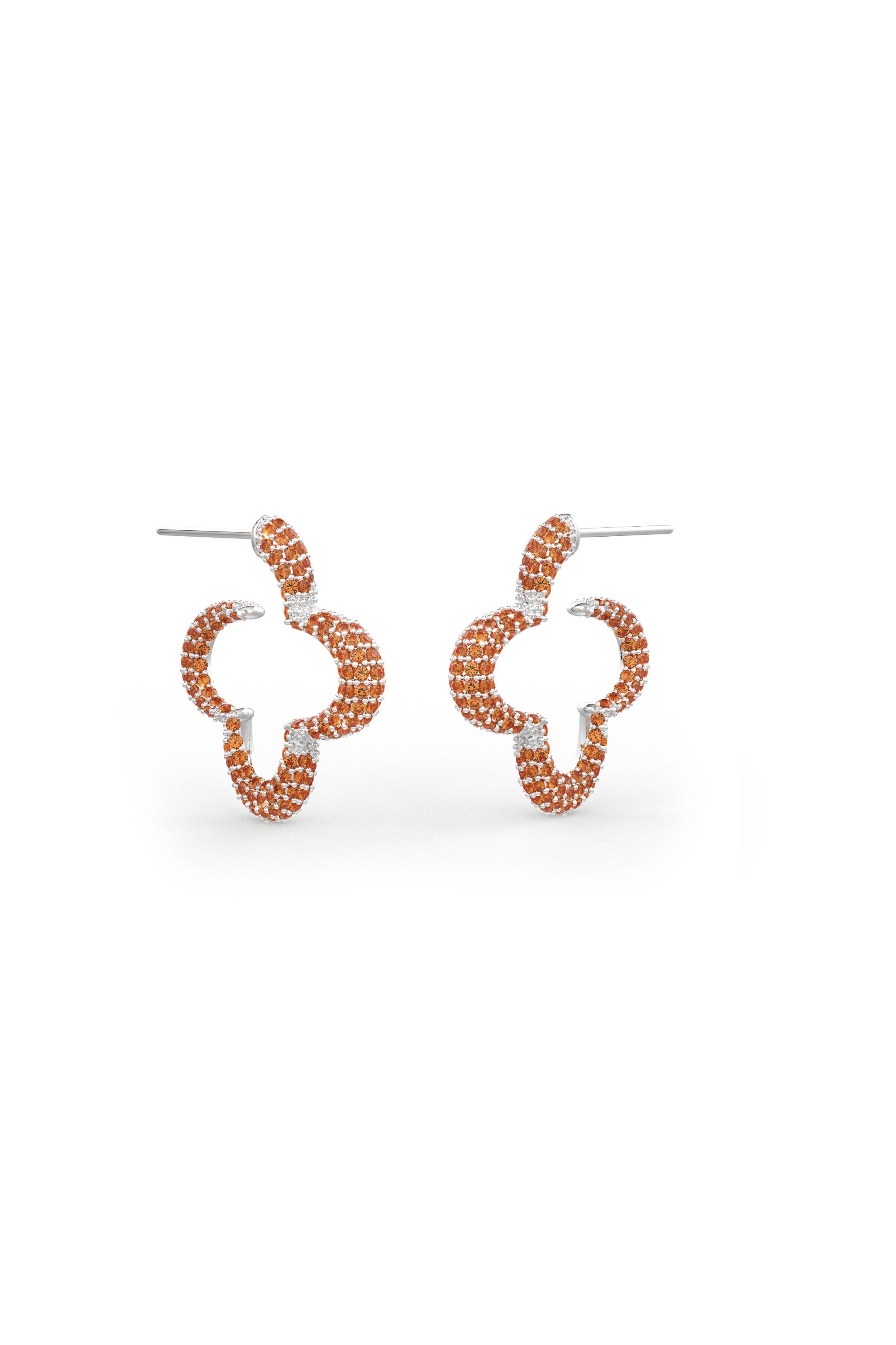 Orange Mini Bella Hoop Earrings