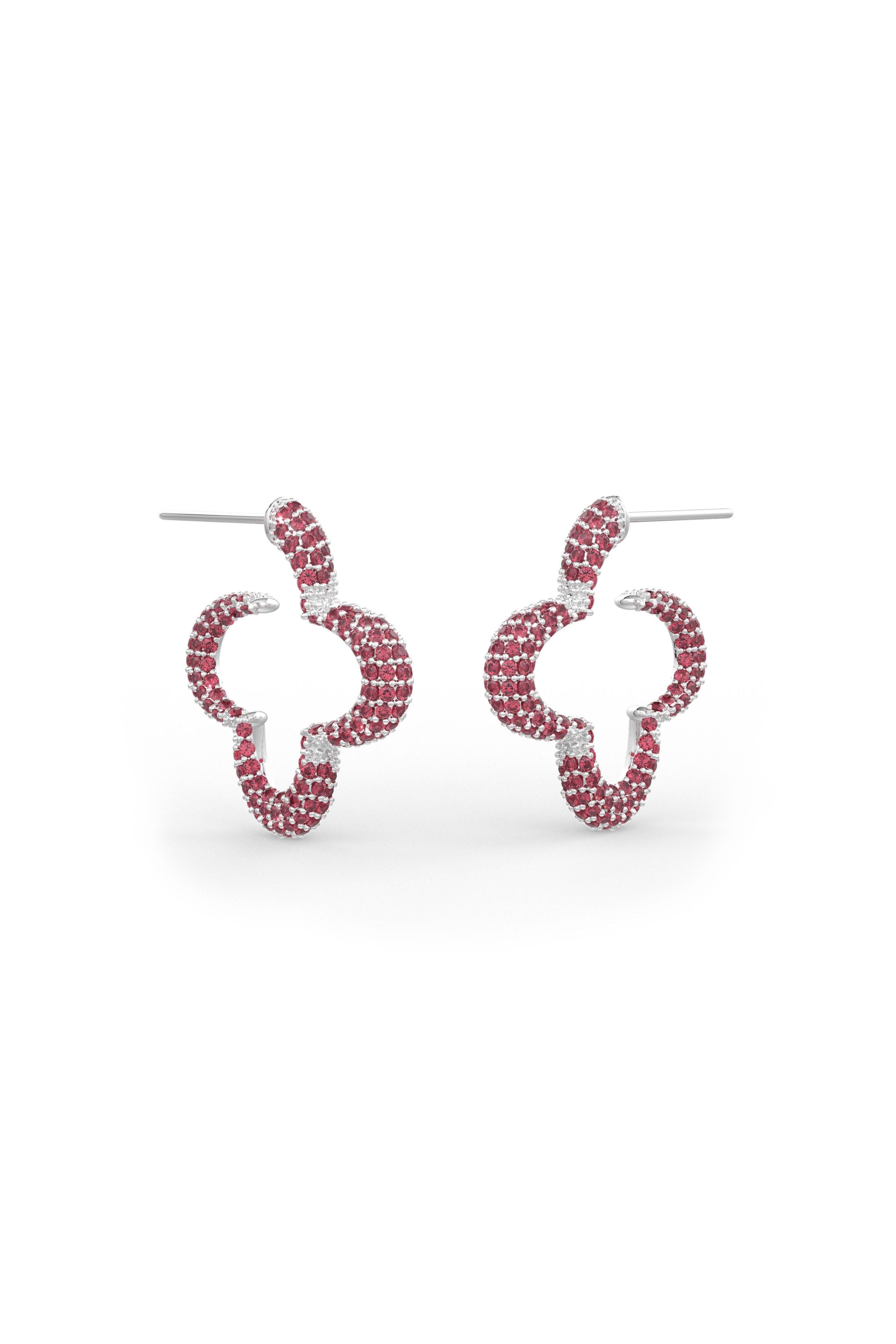 Pink Mini Bella Hoop Earrings