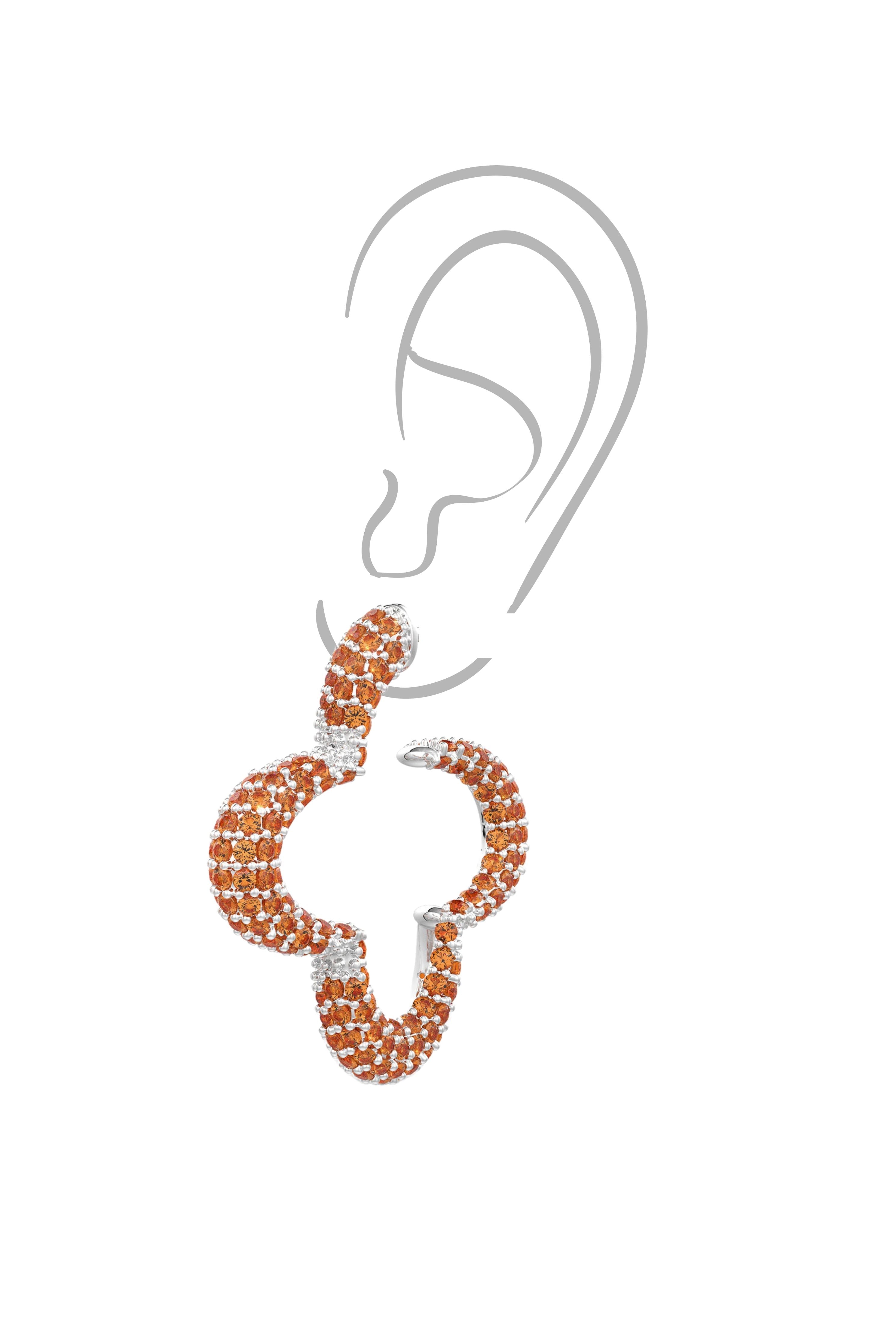 Orange Statement Bella Earrings