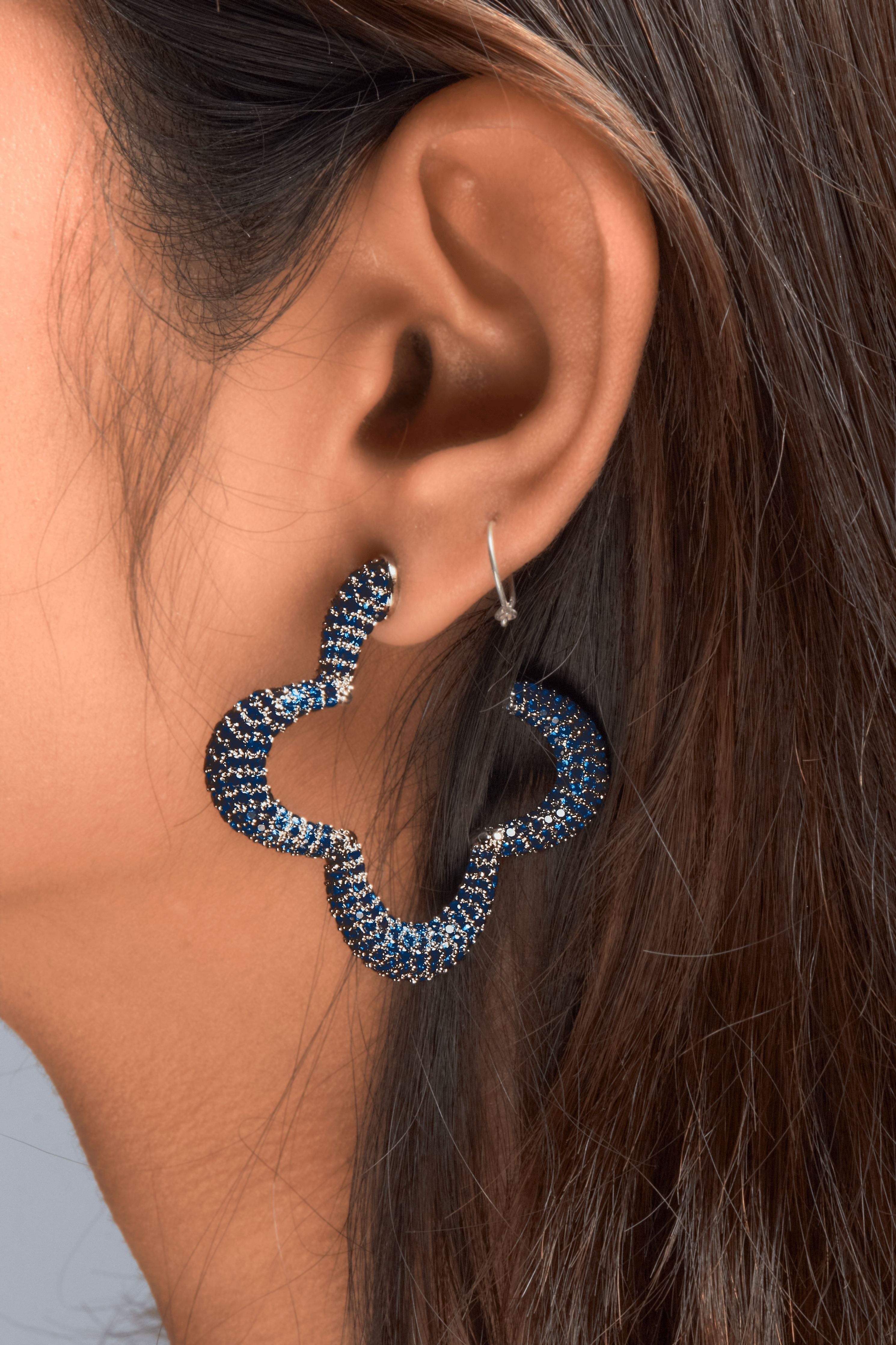 Sapphire Blue Statement Bella Earrings