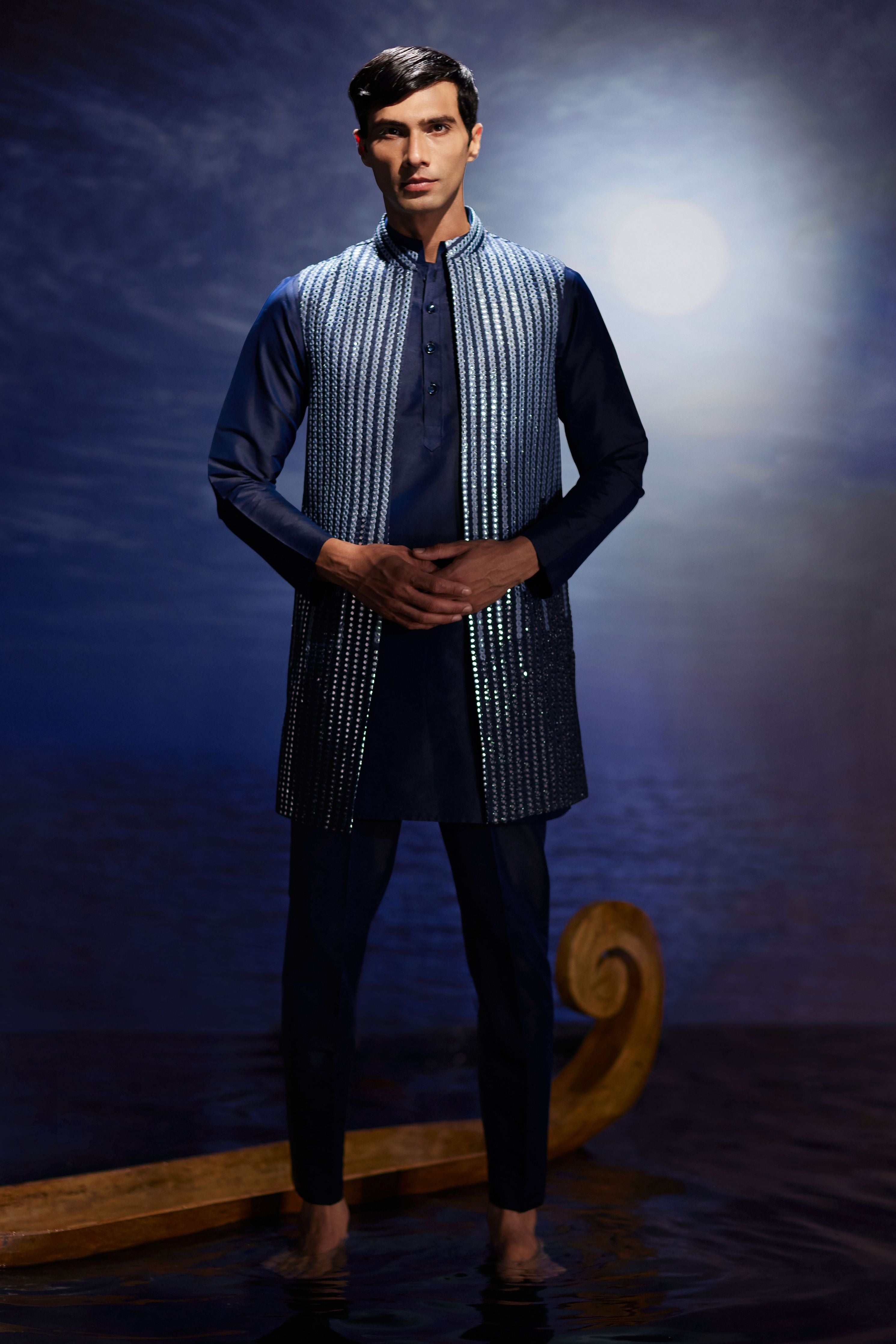 Lehar Miror Hnad Embrodiery Jacket Set