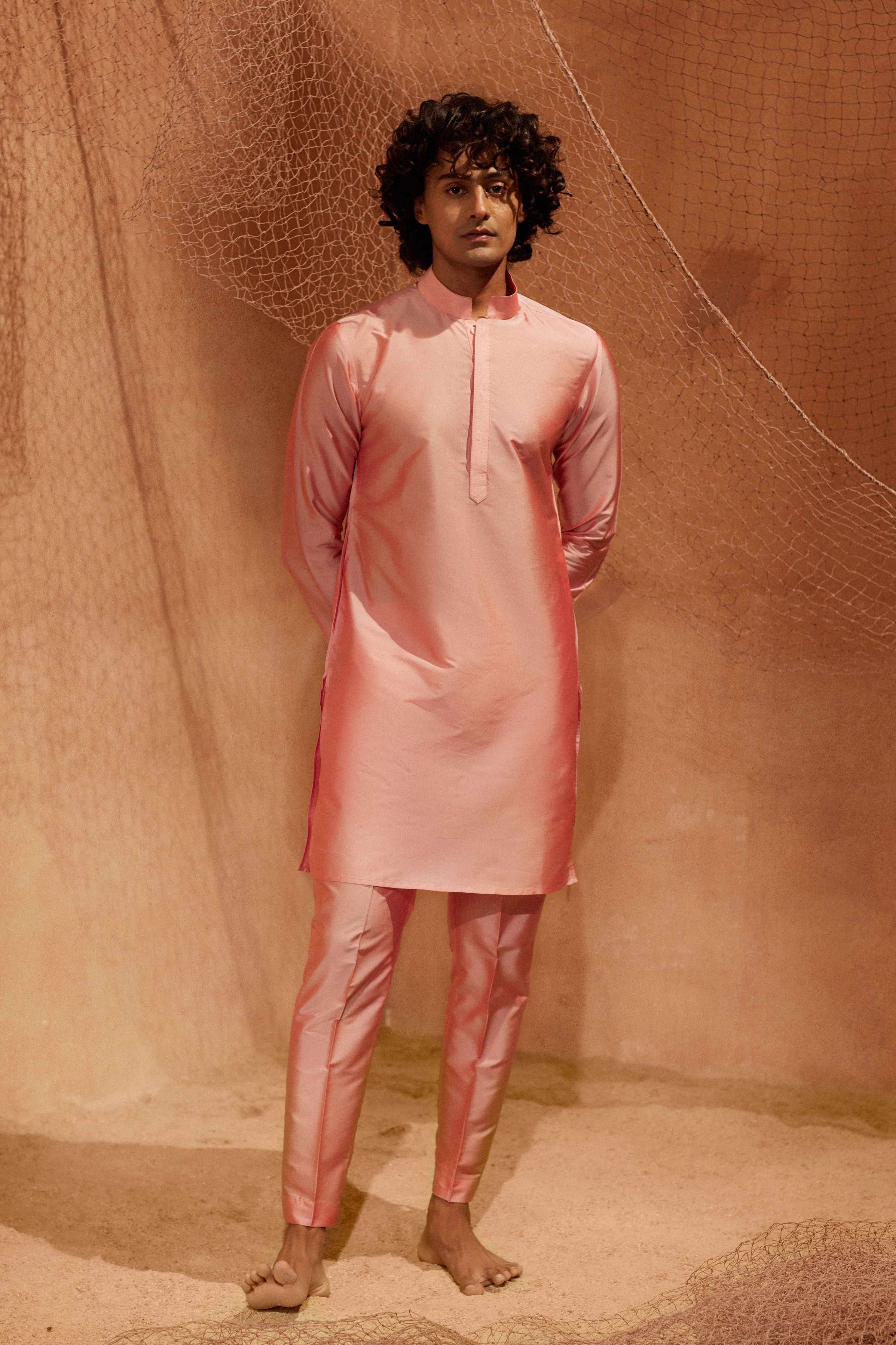 Light Pink Tagai Kurta Set
