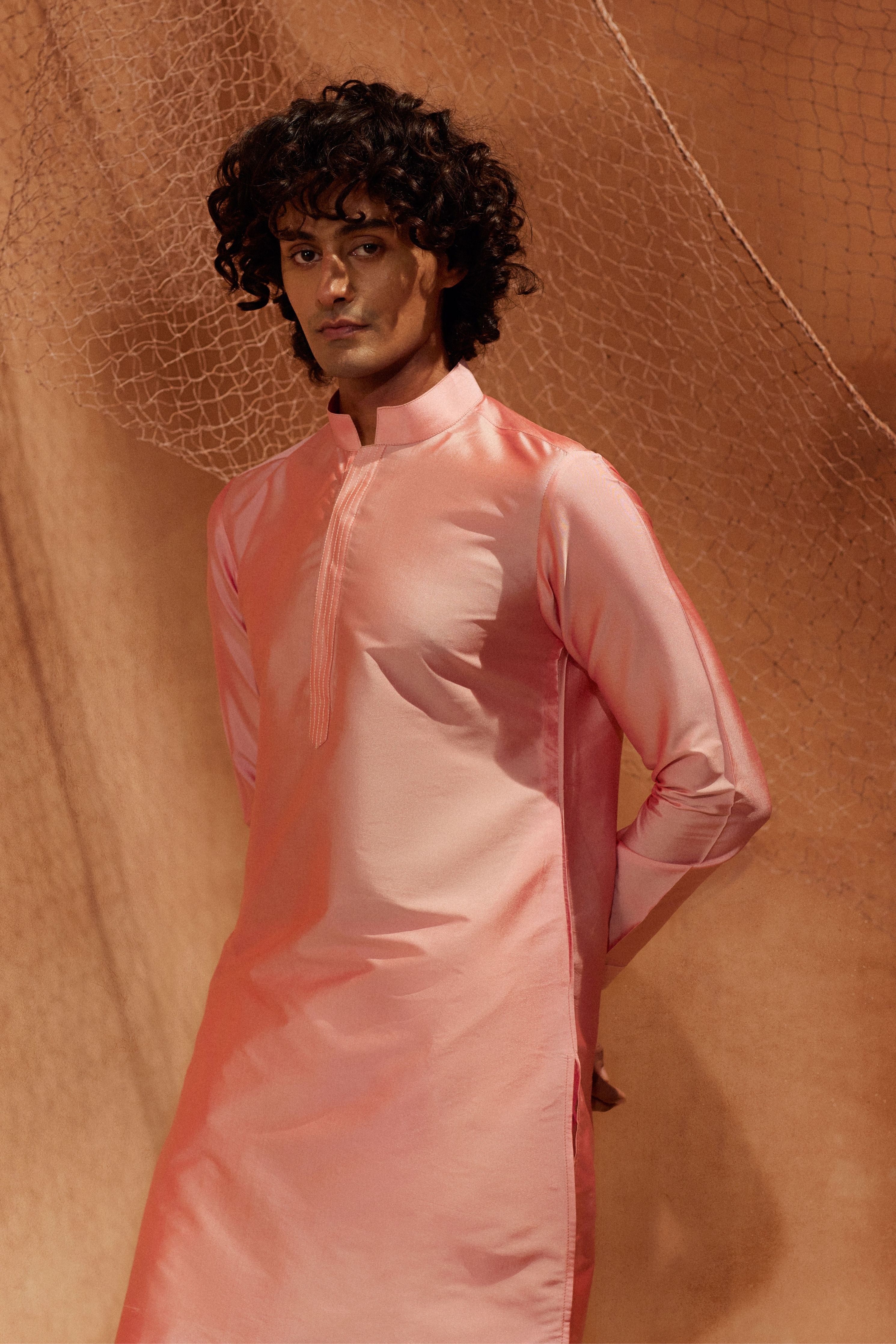 Light Pink Tagai Kurta Set