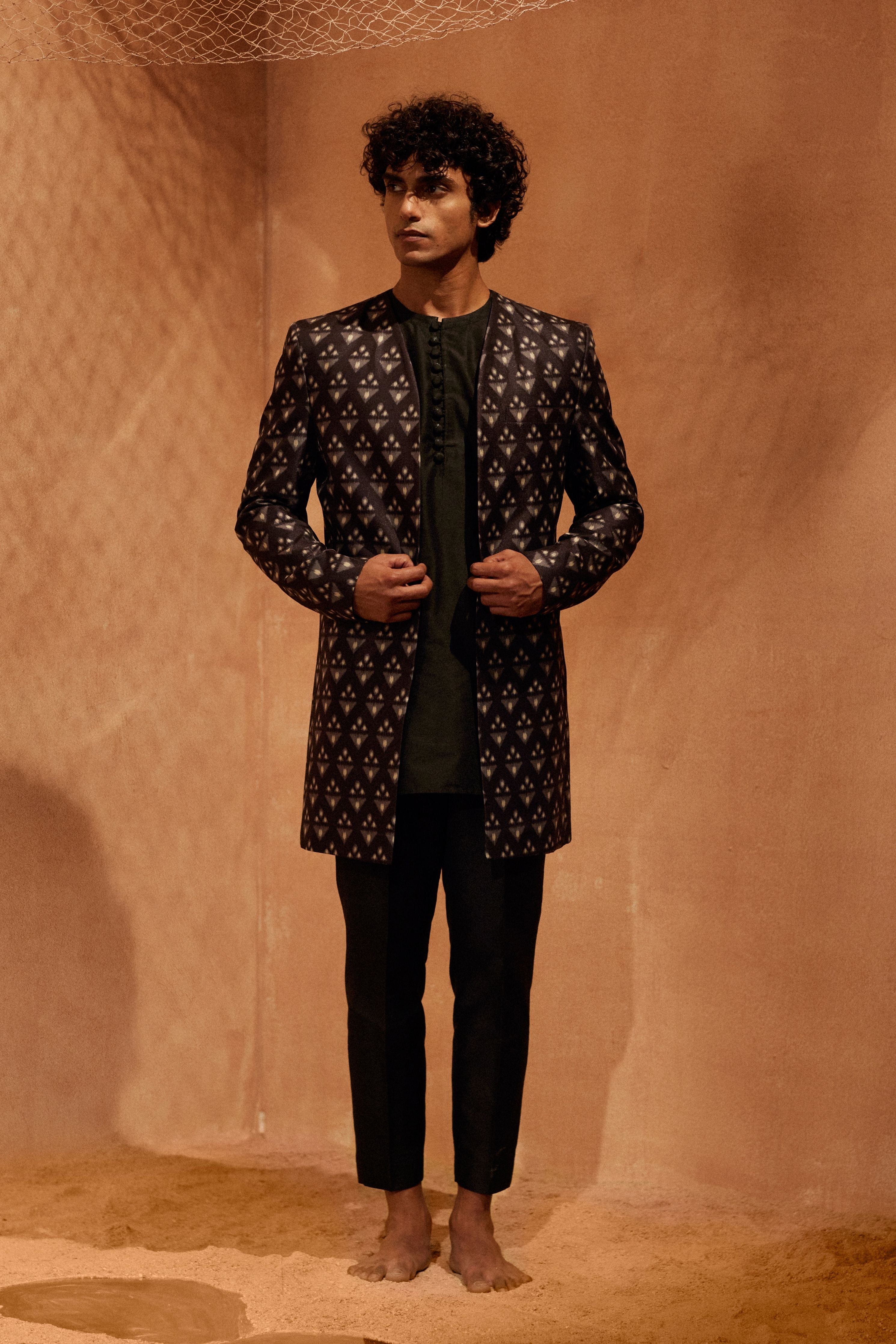 Black Amber Indo Western Set