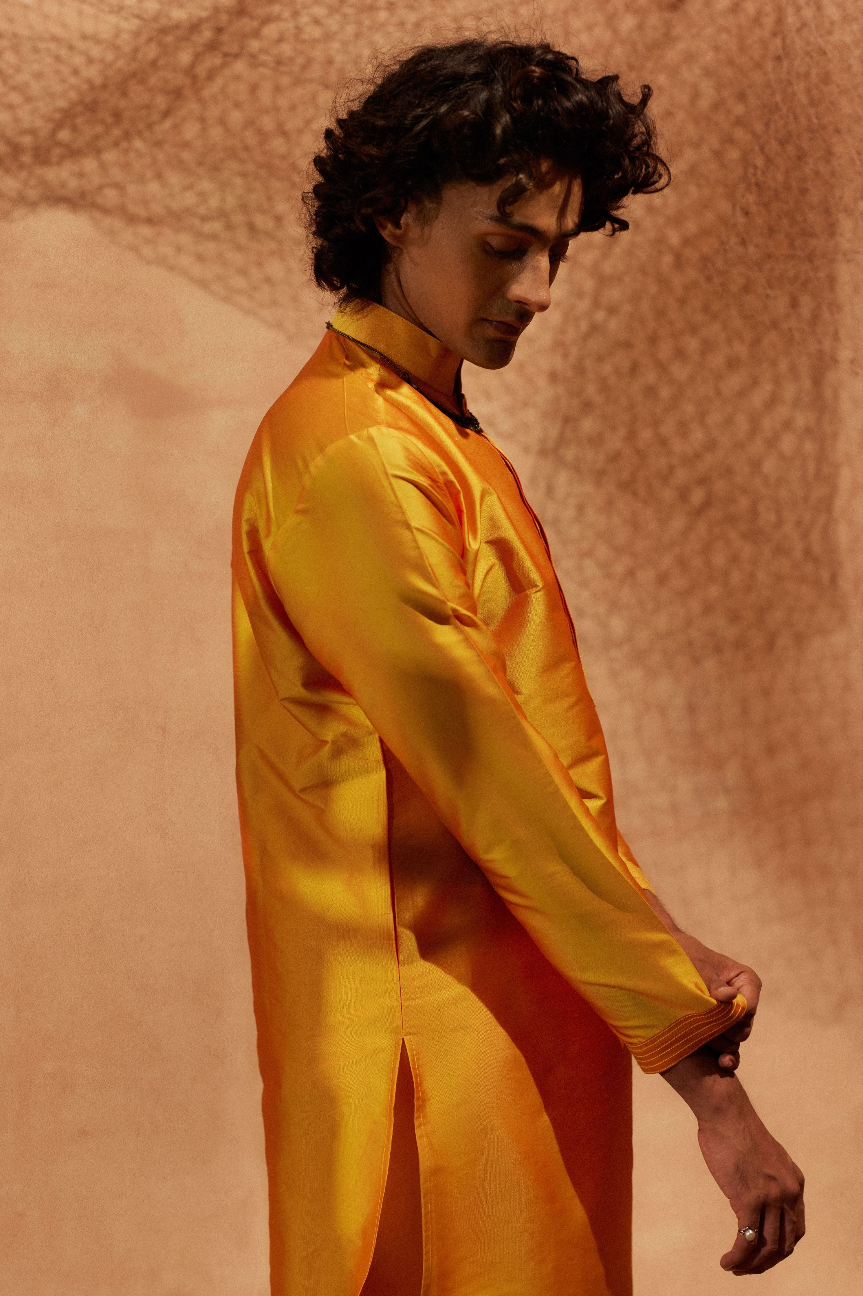Orange Yellow Tagai Kurta Set