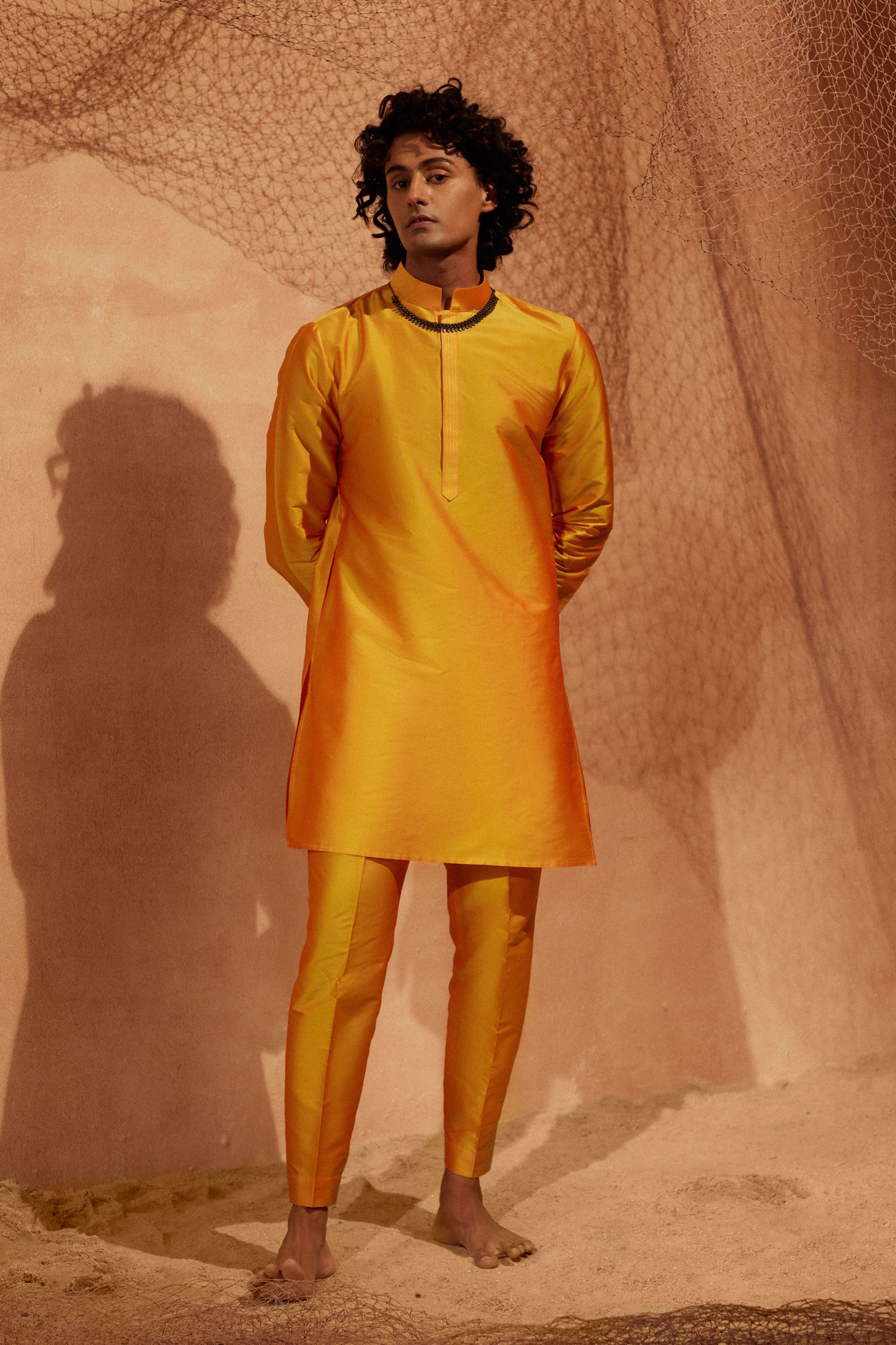 Orange Yellow Tagai Kurta Set