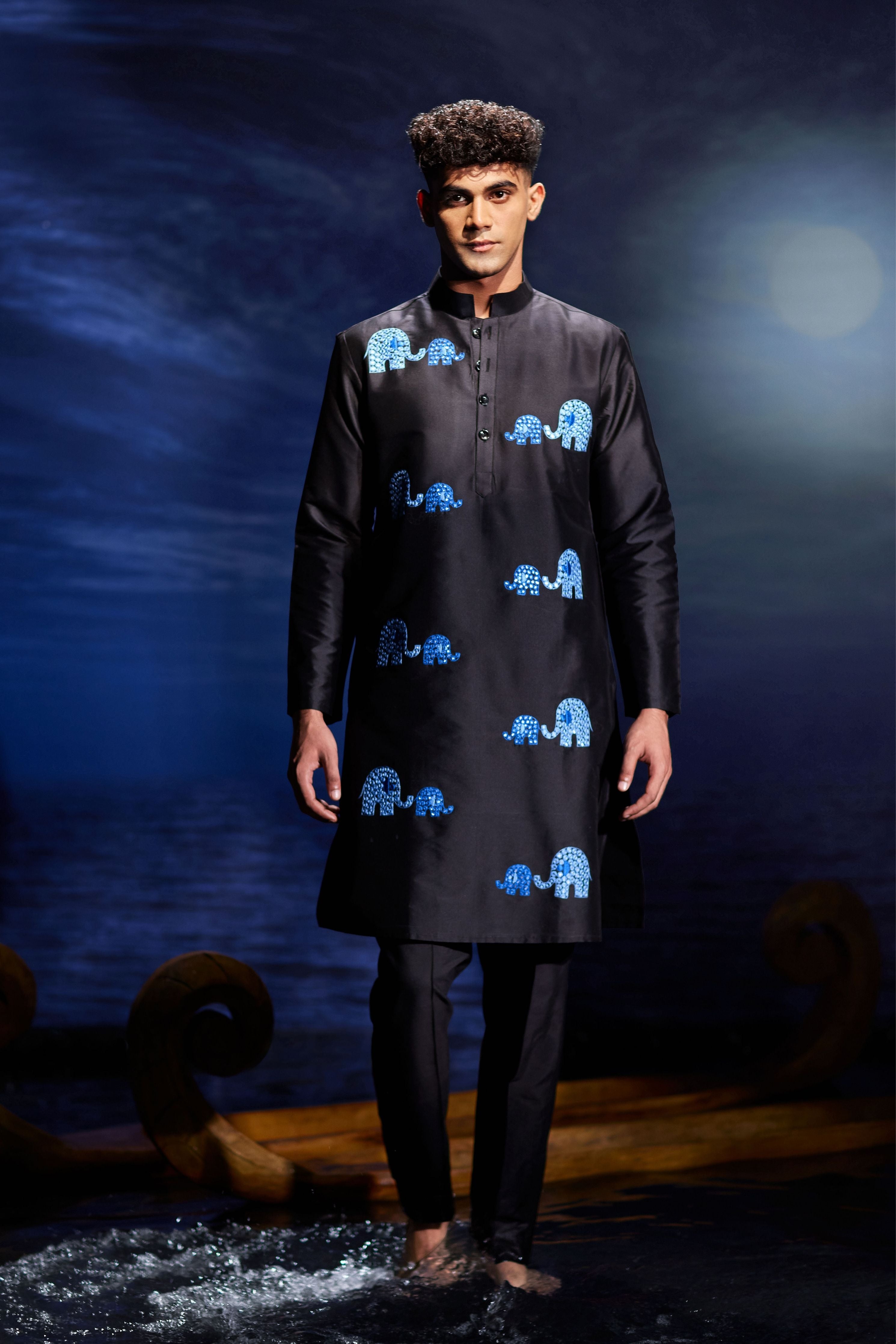 Gaja Mirror Hand Embroidery Kurta Set