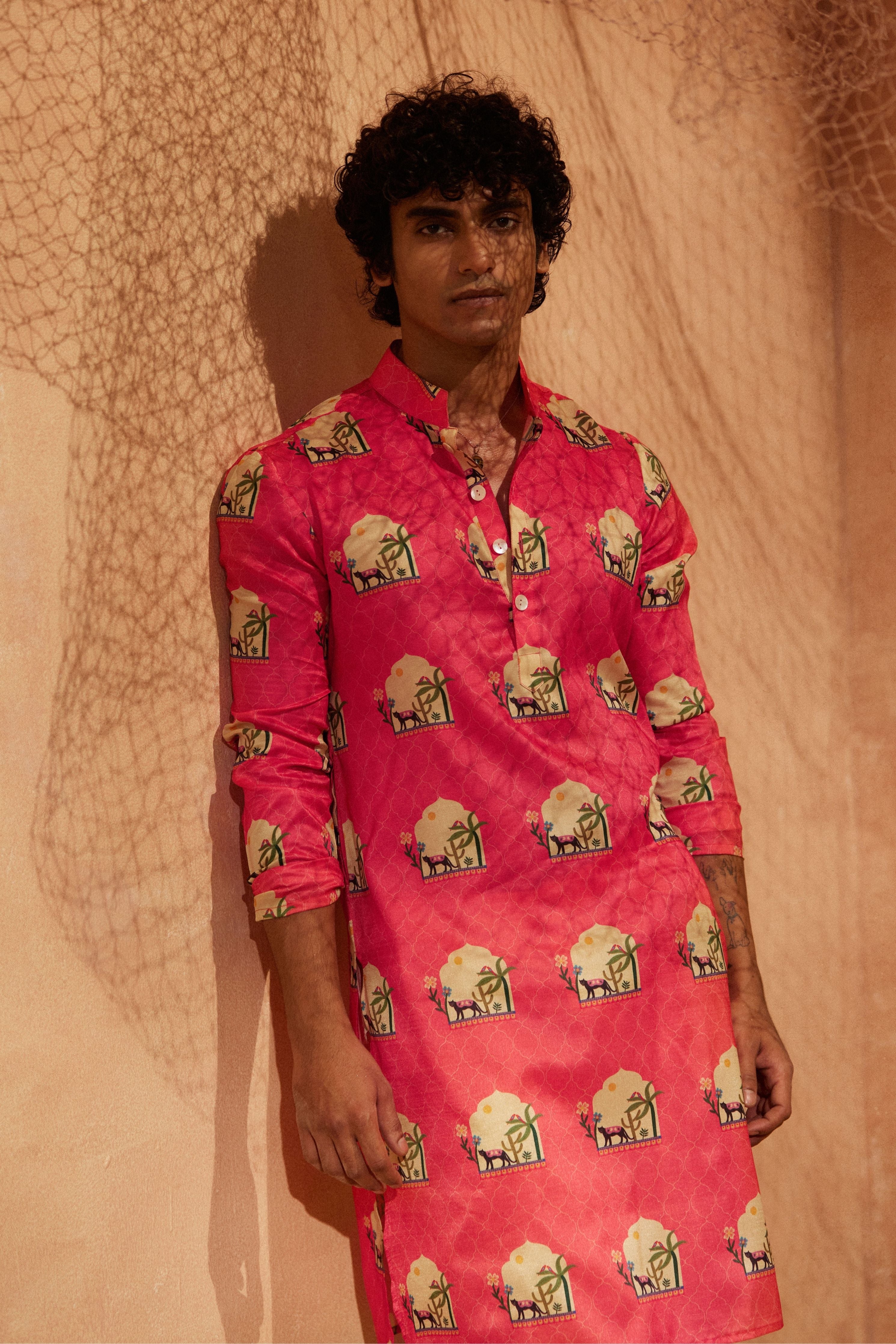 Pink Panther  Printed Kurta Set