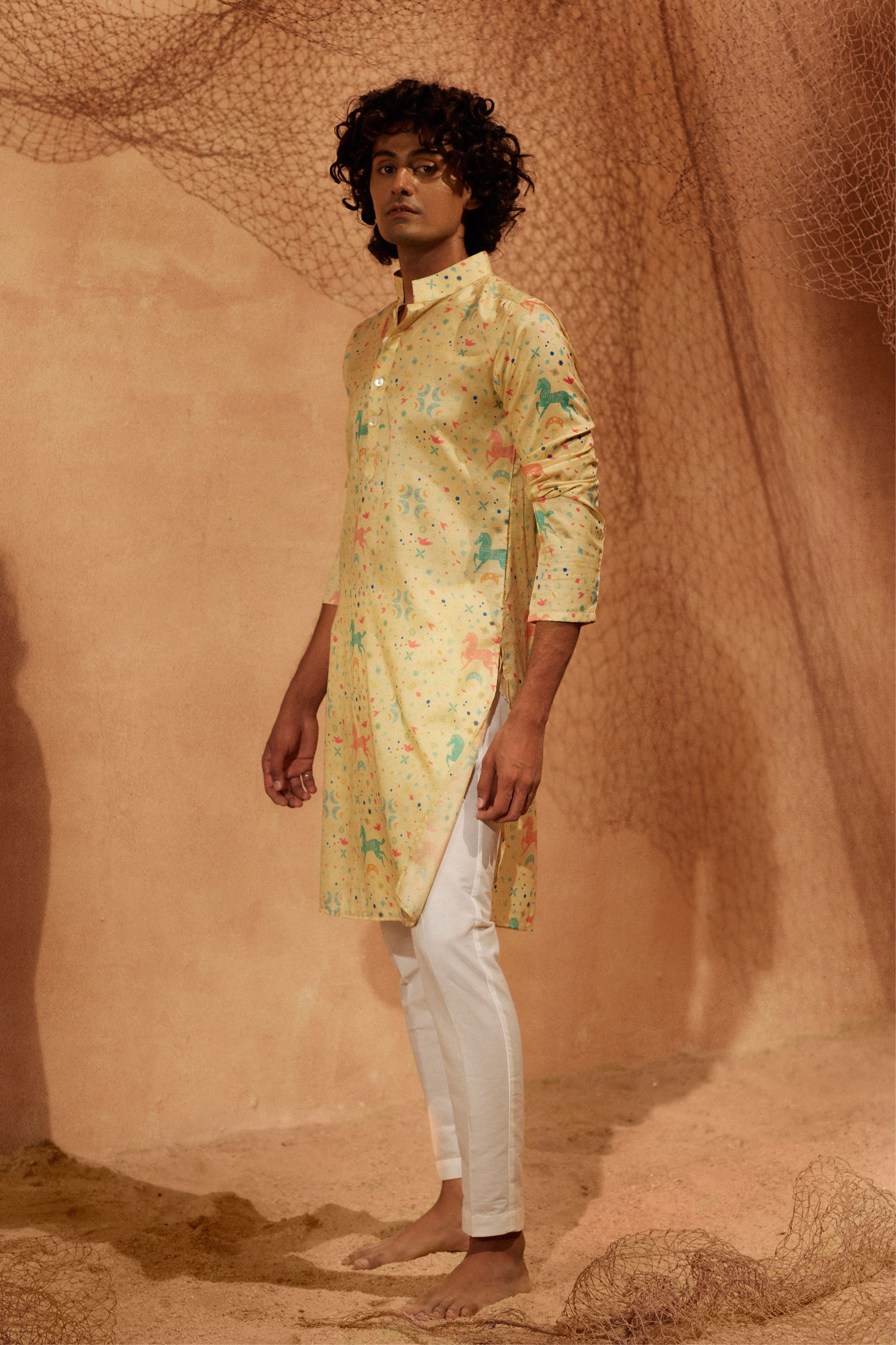 Flying Horses Printed Kurta Set