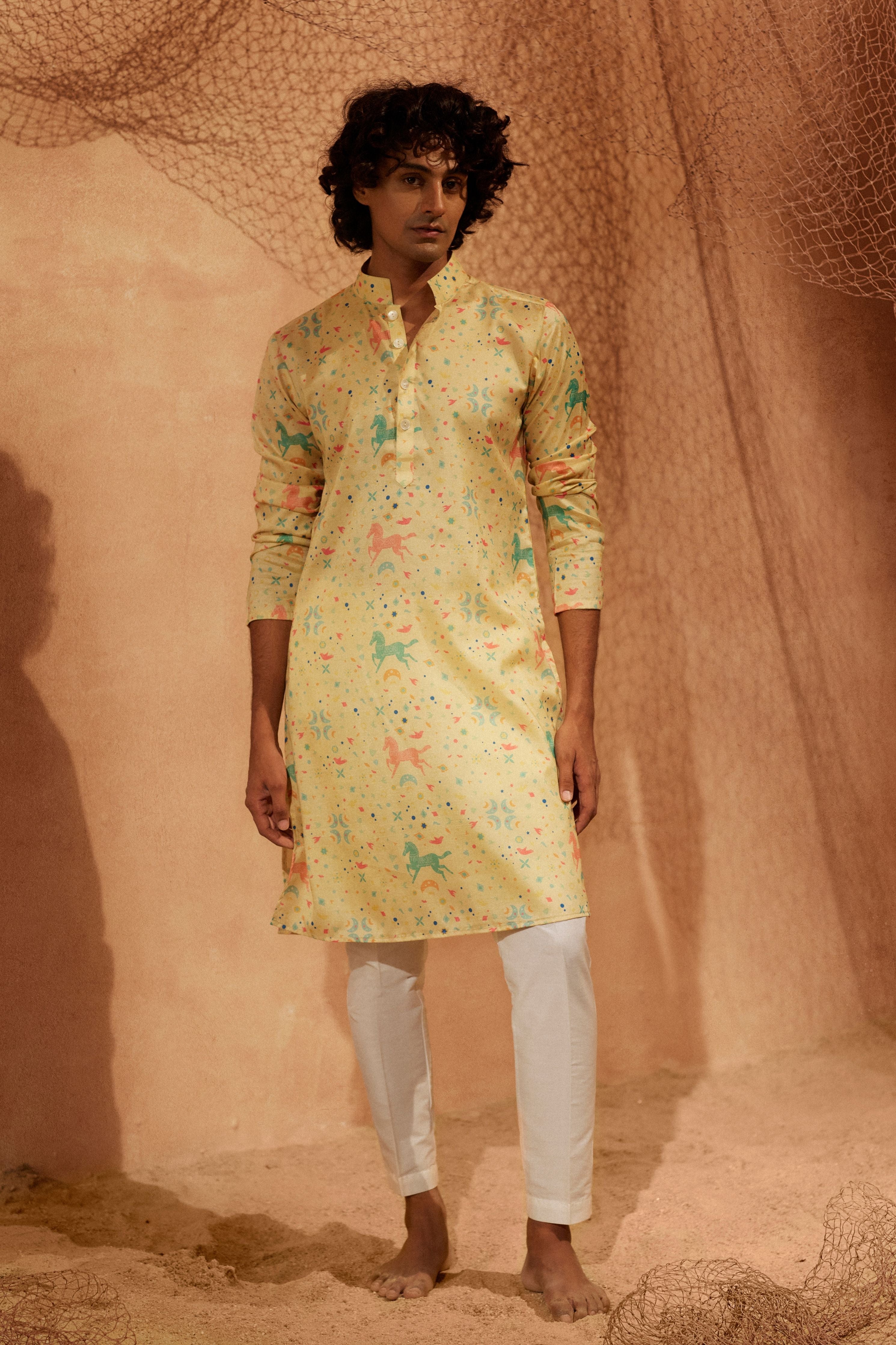 Flying Horses Printed Kurta Set