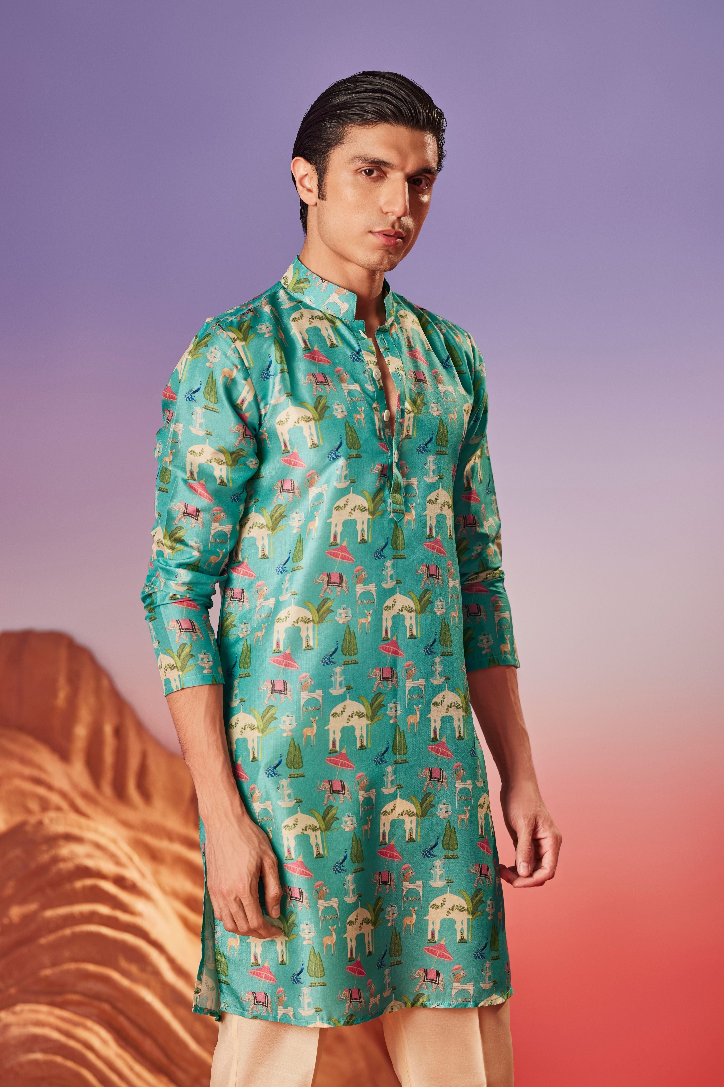 Noor Mahal Silk Kurta