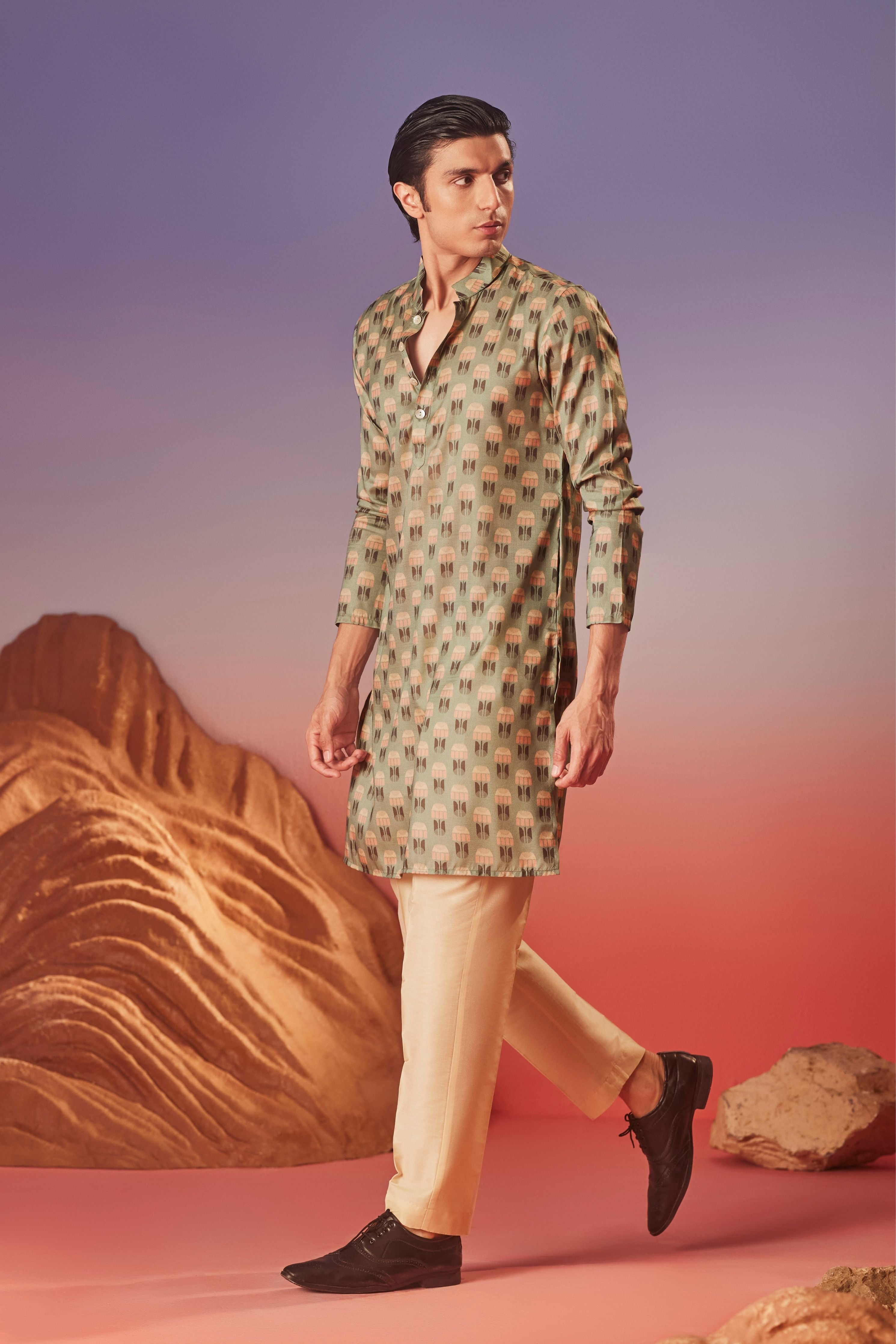 Green Blush Kurta