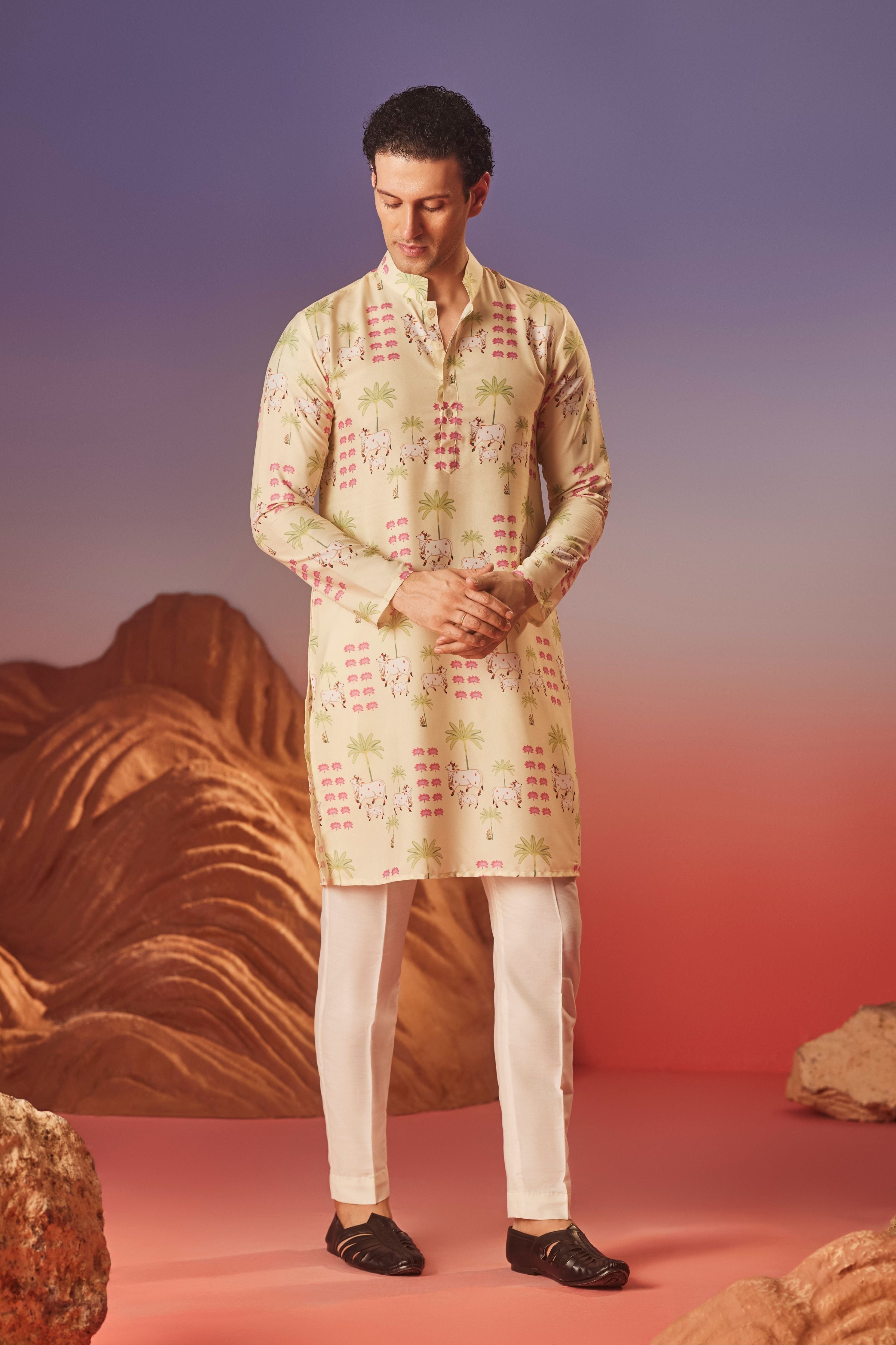 Pichwai Tales Silk Kurta
