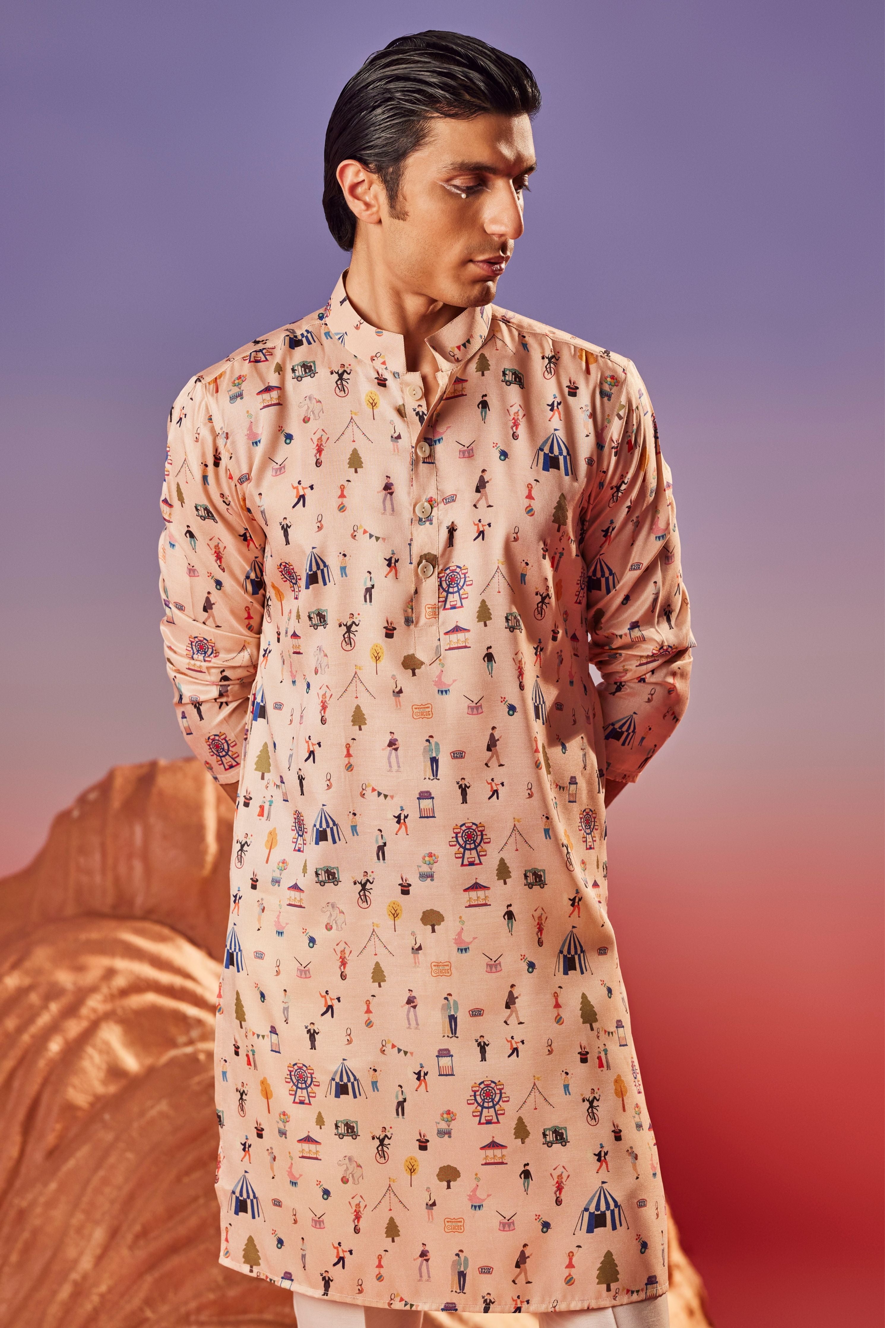 Circus Flair Silk Kurta
