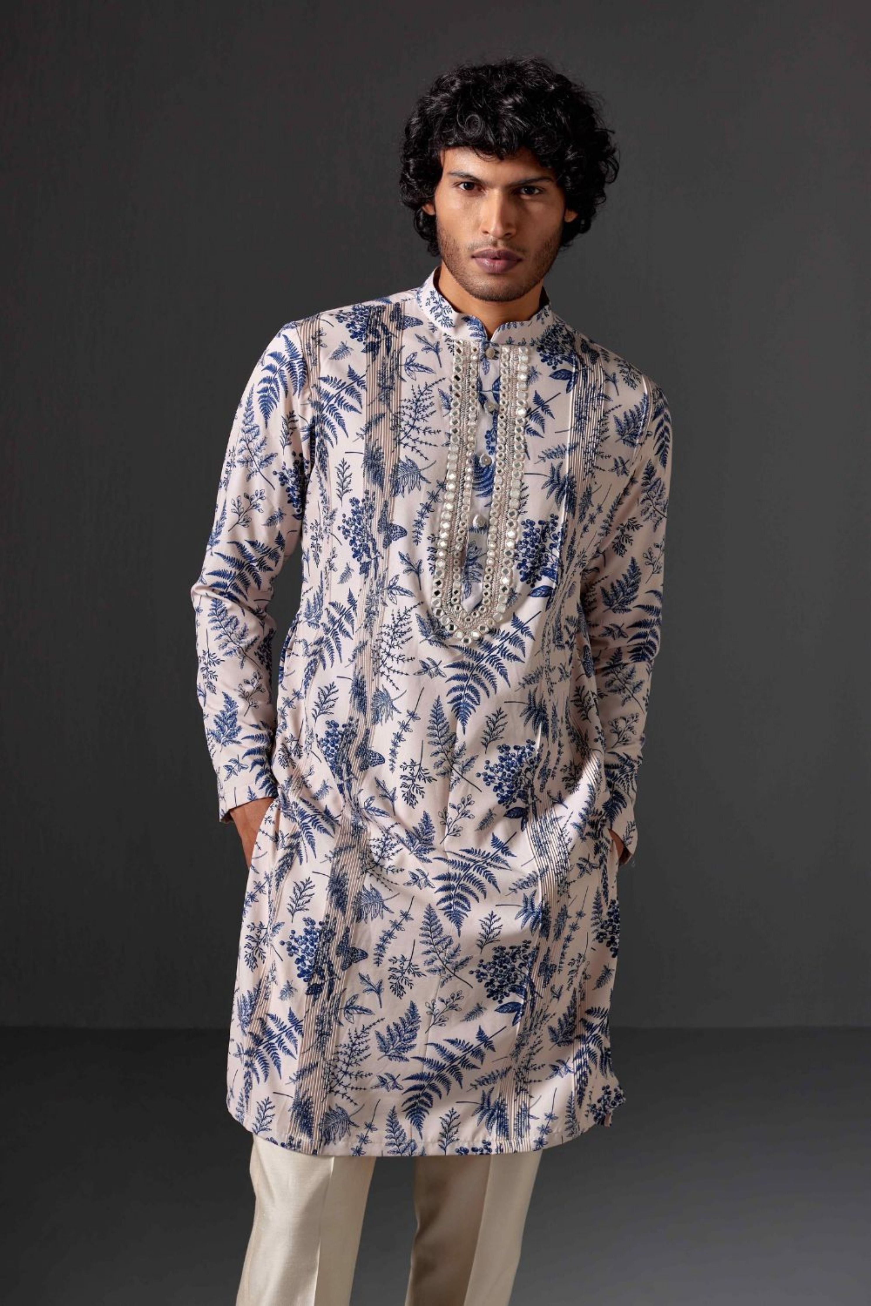 Tanay Cotton Lycra Mirror Work Kurta Set