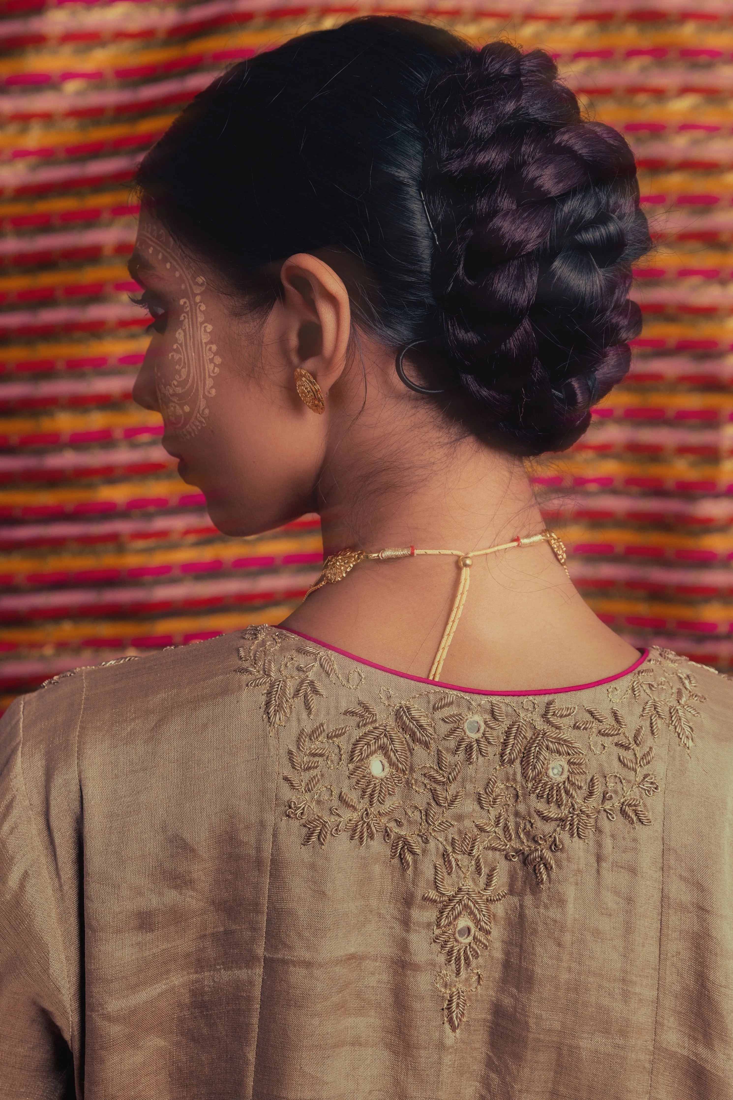 Chandi Zardozi Kali Kurta Set