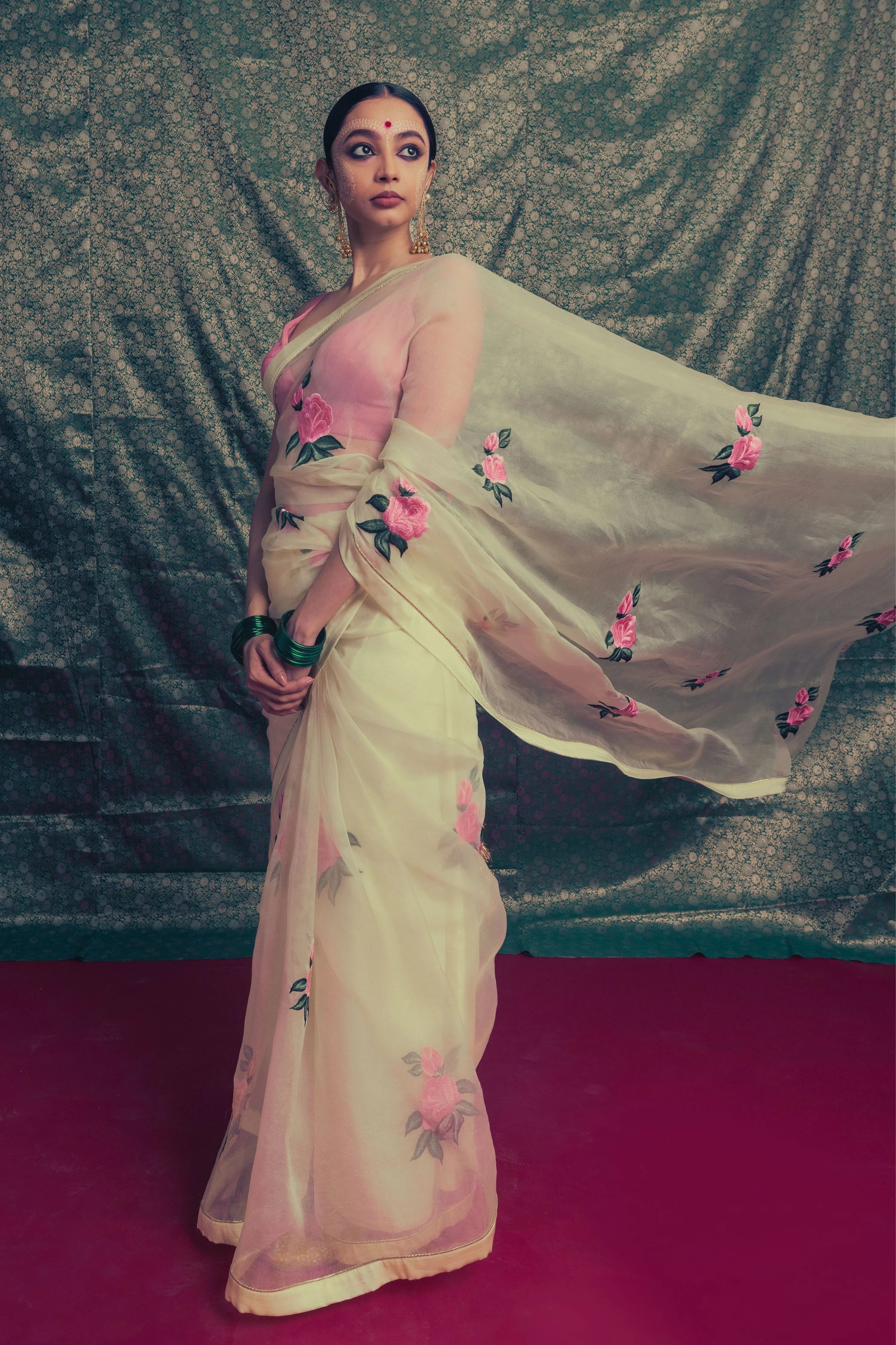 Roop Gulab Saree & Blouse