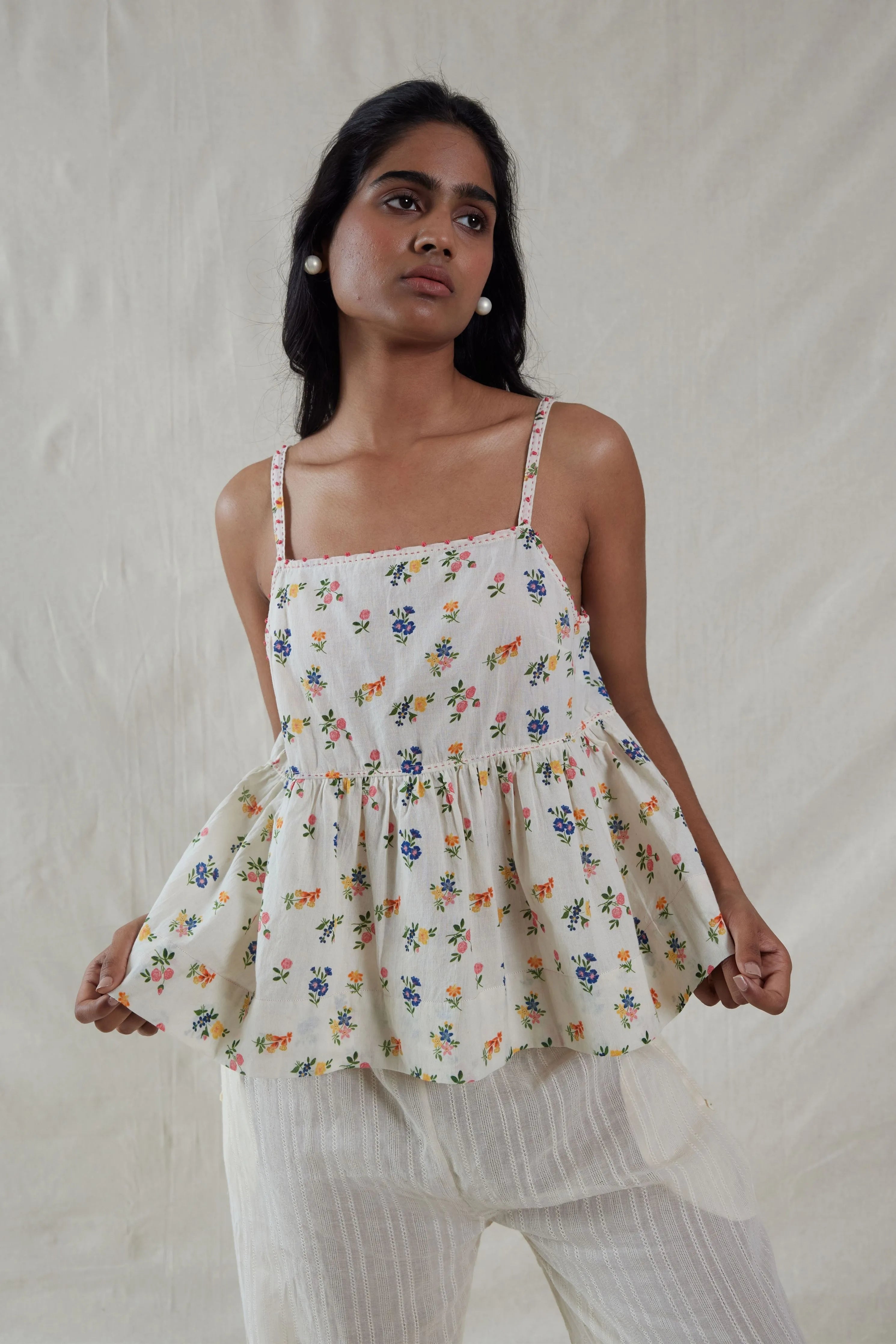 Hand Woven Cotton Silk Top