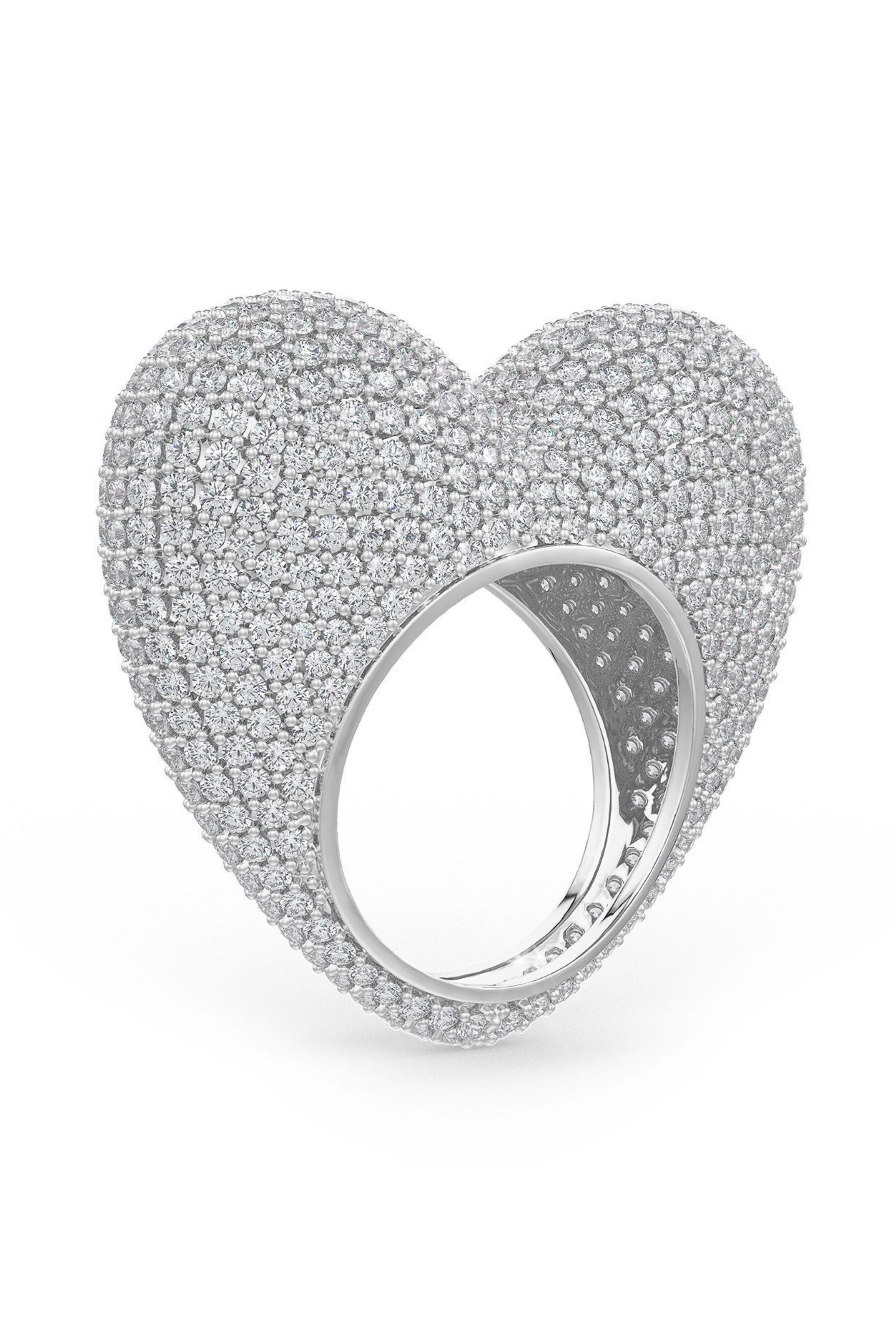 The Love Ring In Silver Crystals