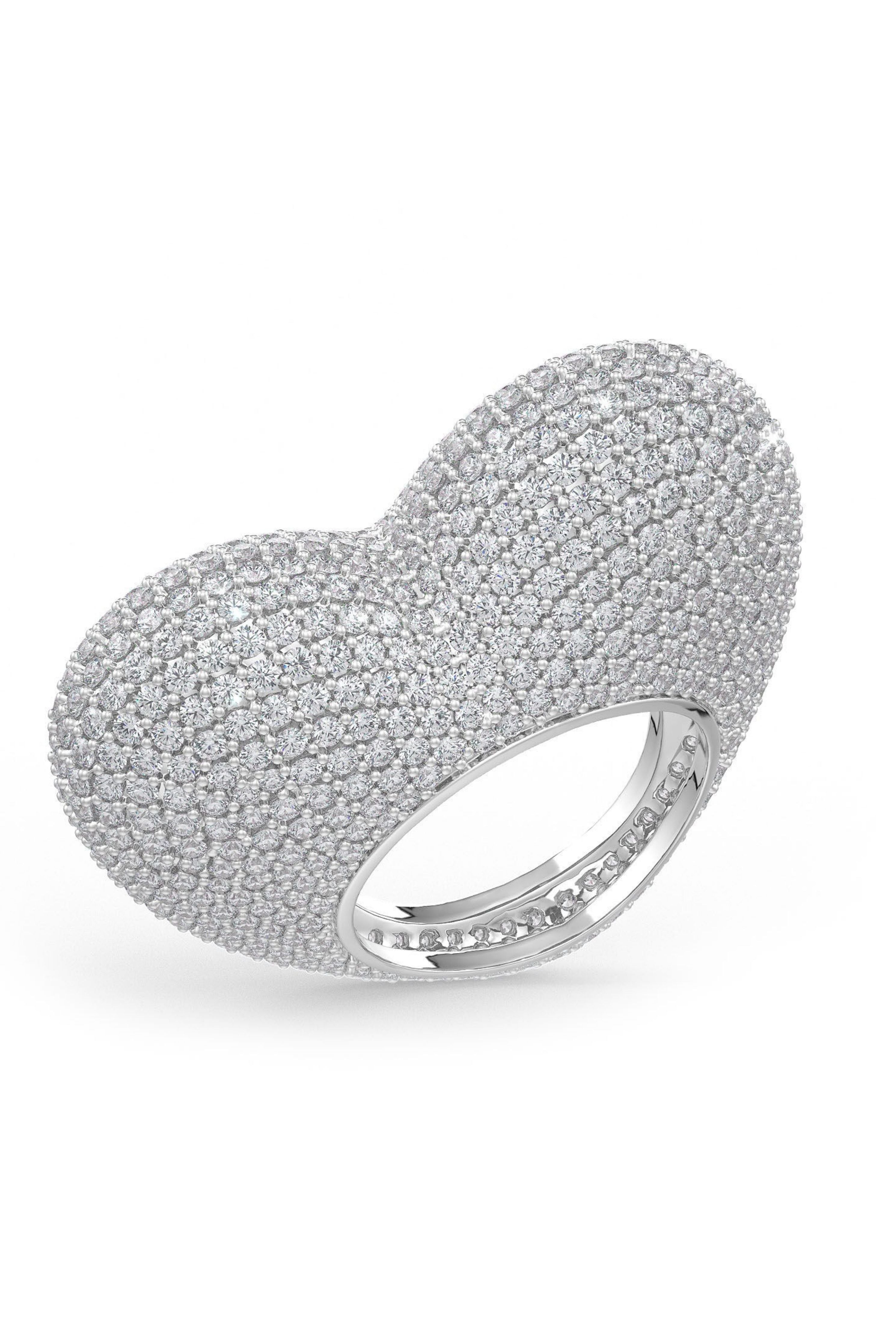 The Love Ring In Silver Crystals