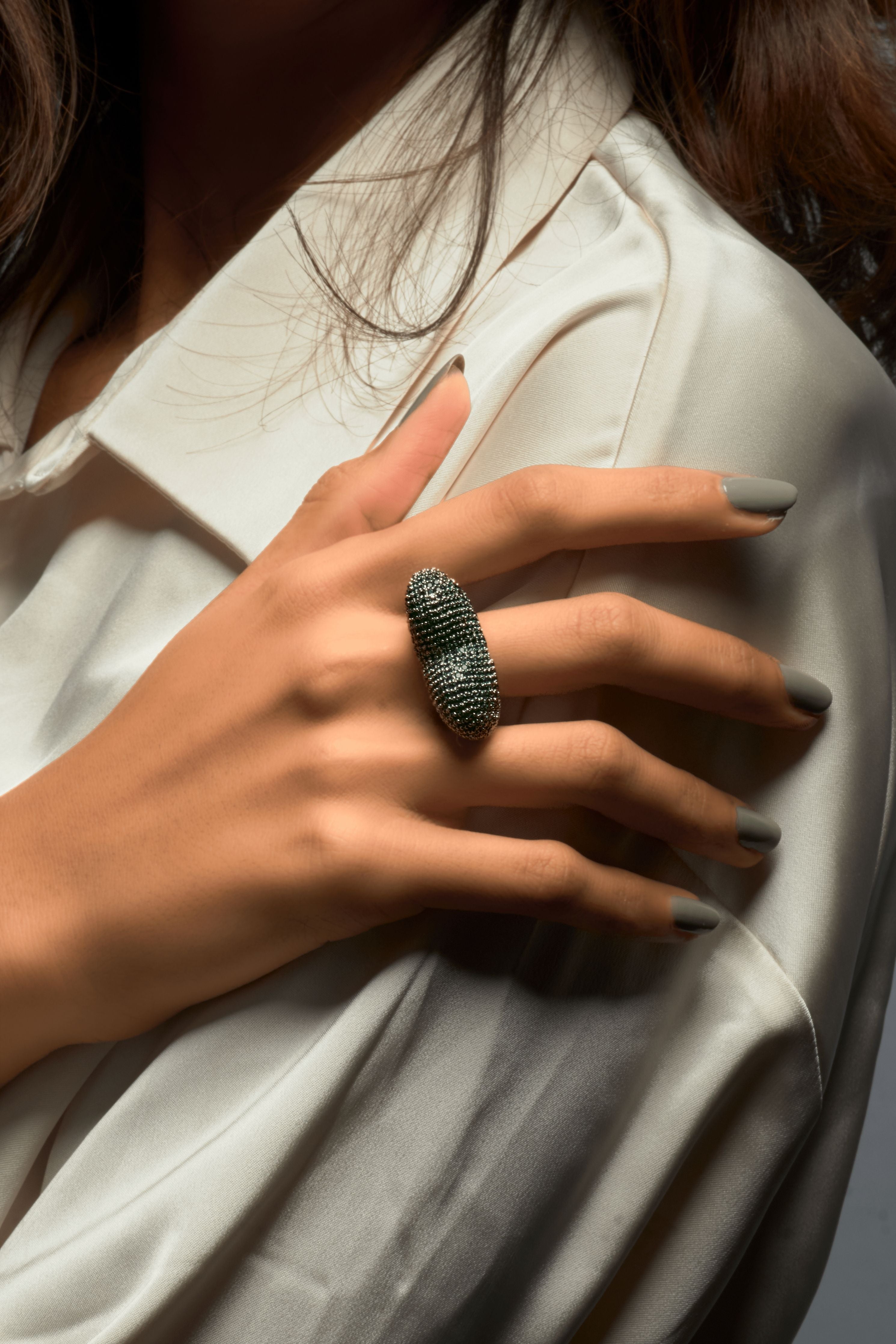 The Love Ring In Emerald Green.