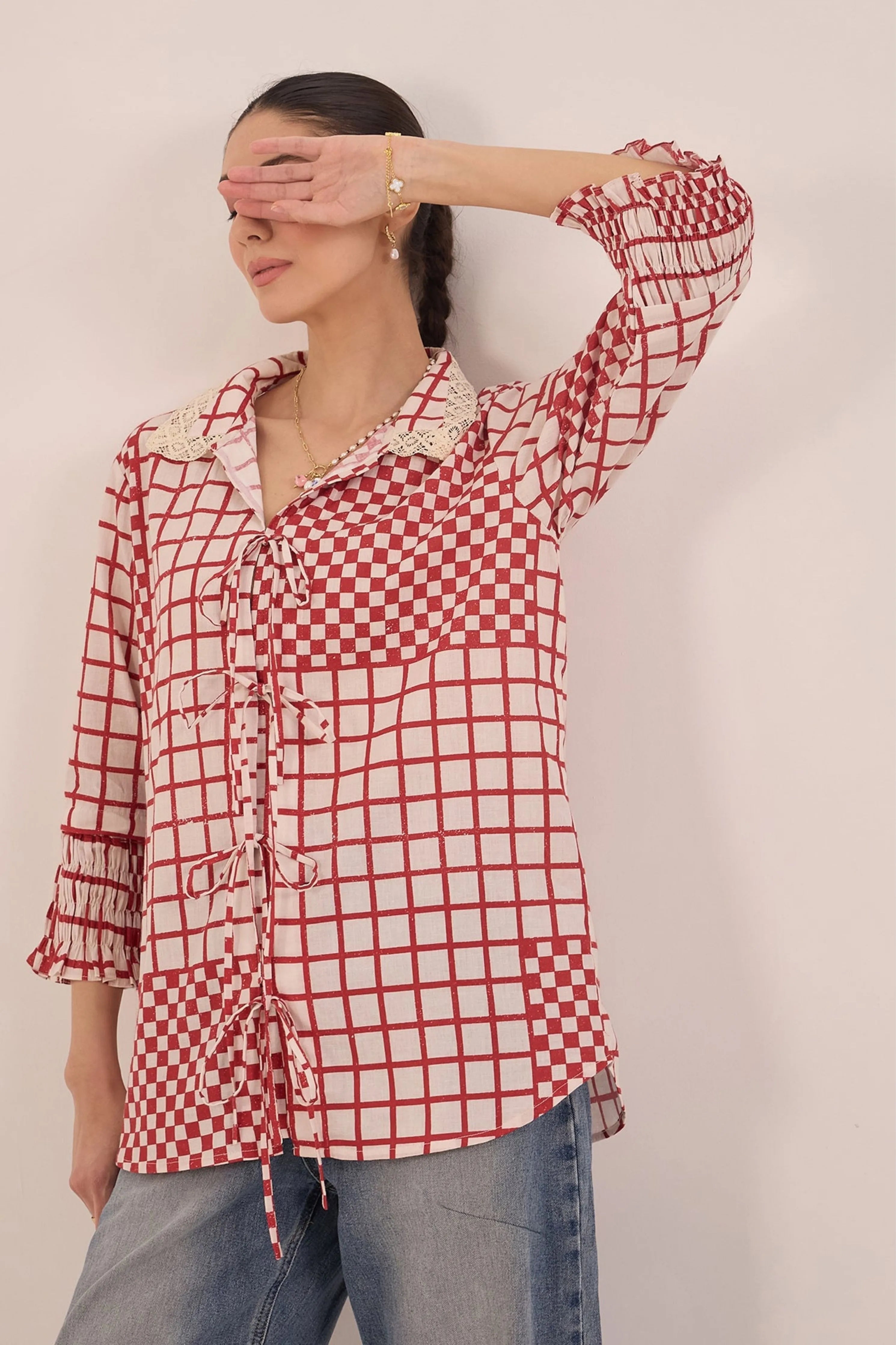 Aarol Check String Shirt