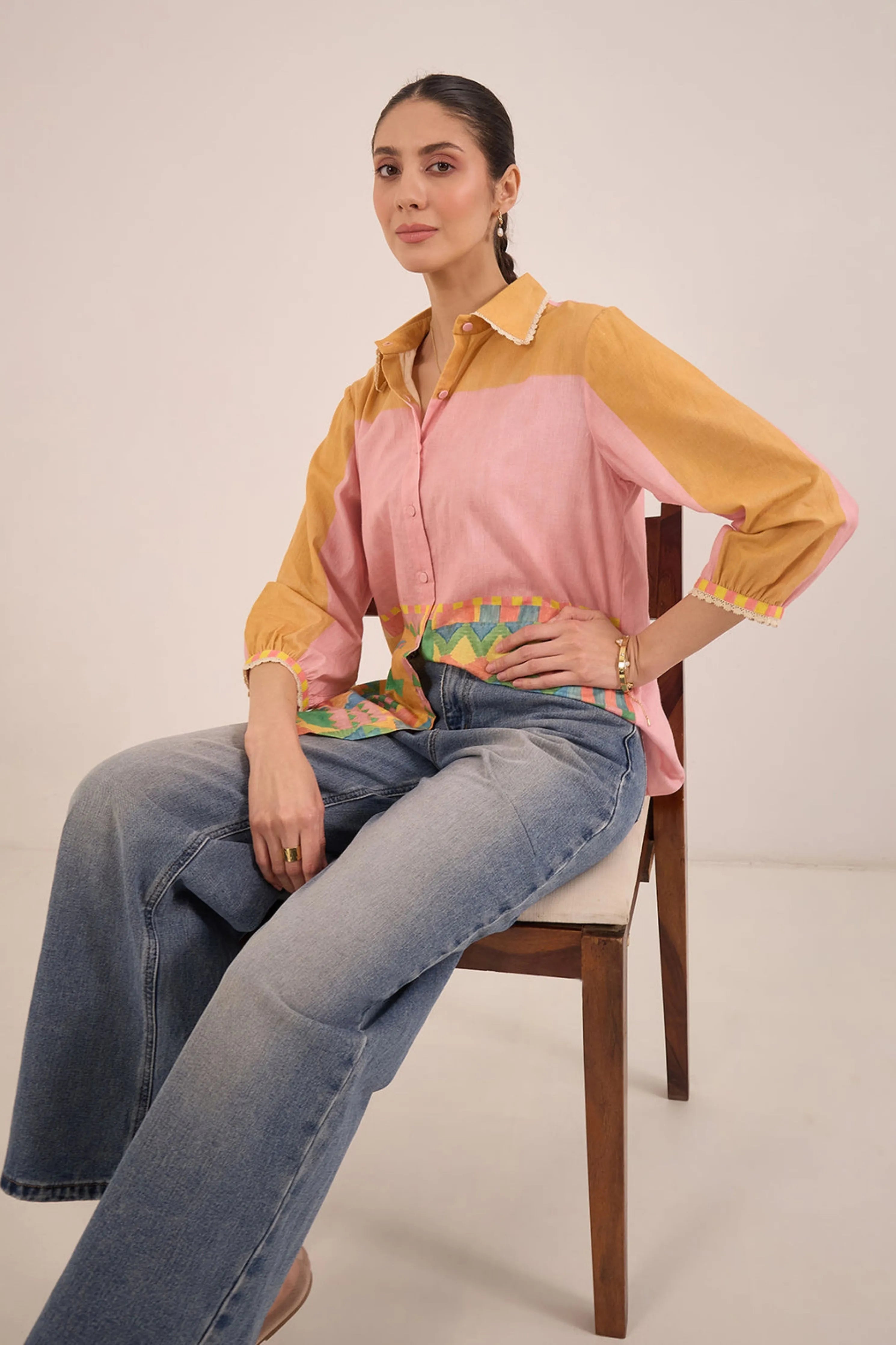 Kahwa Color Block Shirt